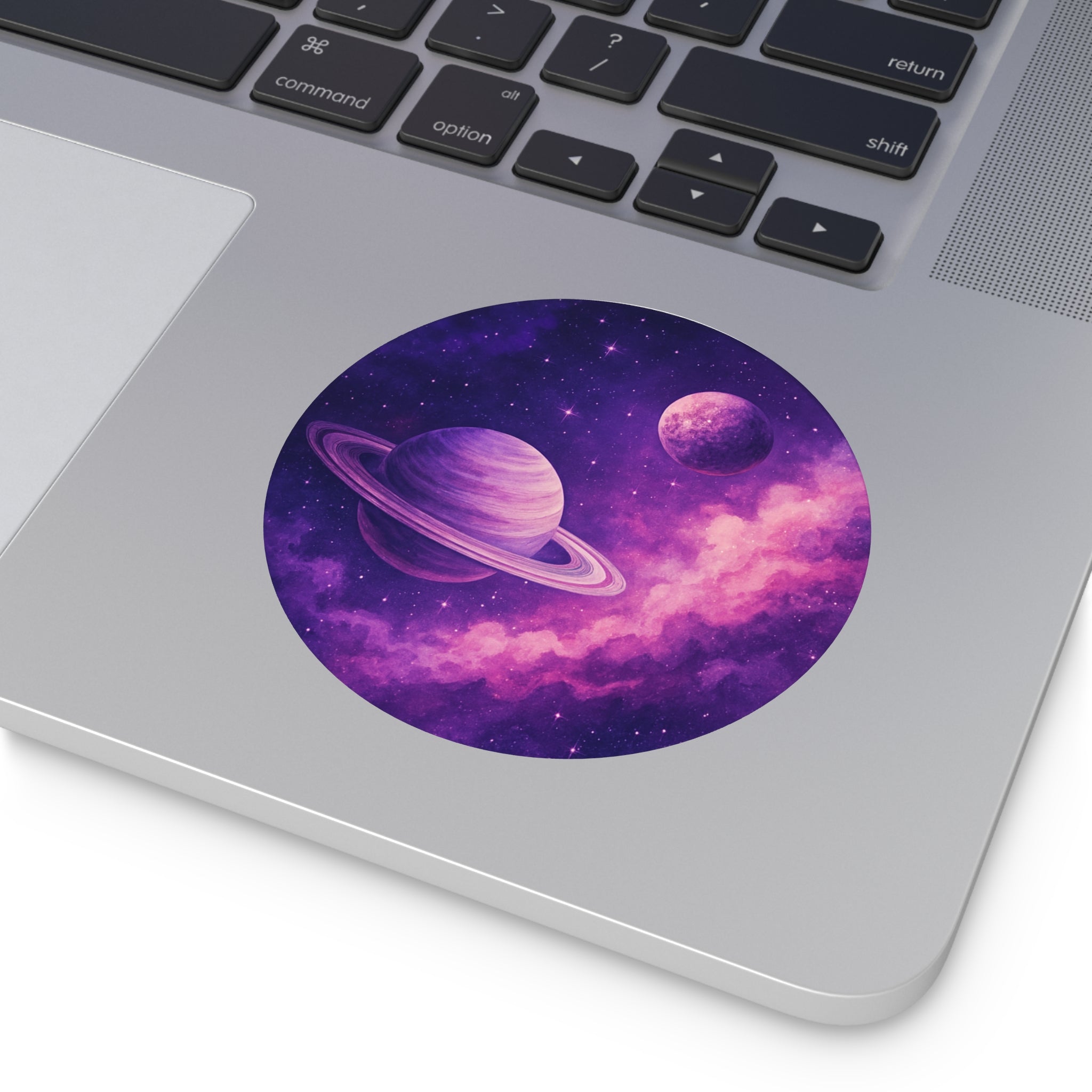 Saturn, Space Sticker, Round Vinyl Stickers 