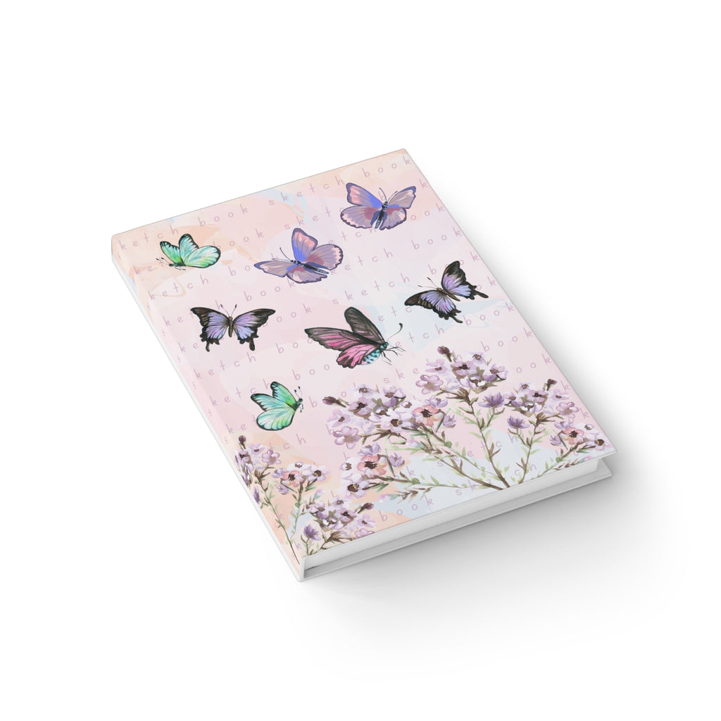 Purple Butterfly Floral Sketchbook 