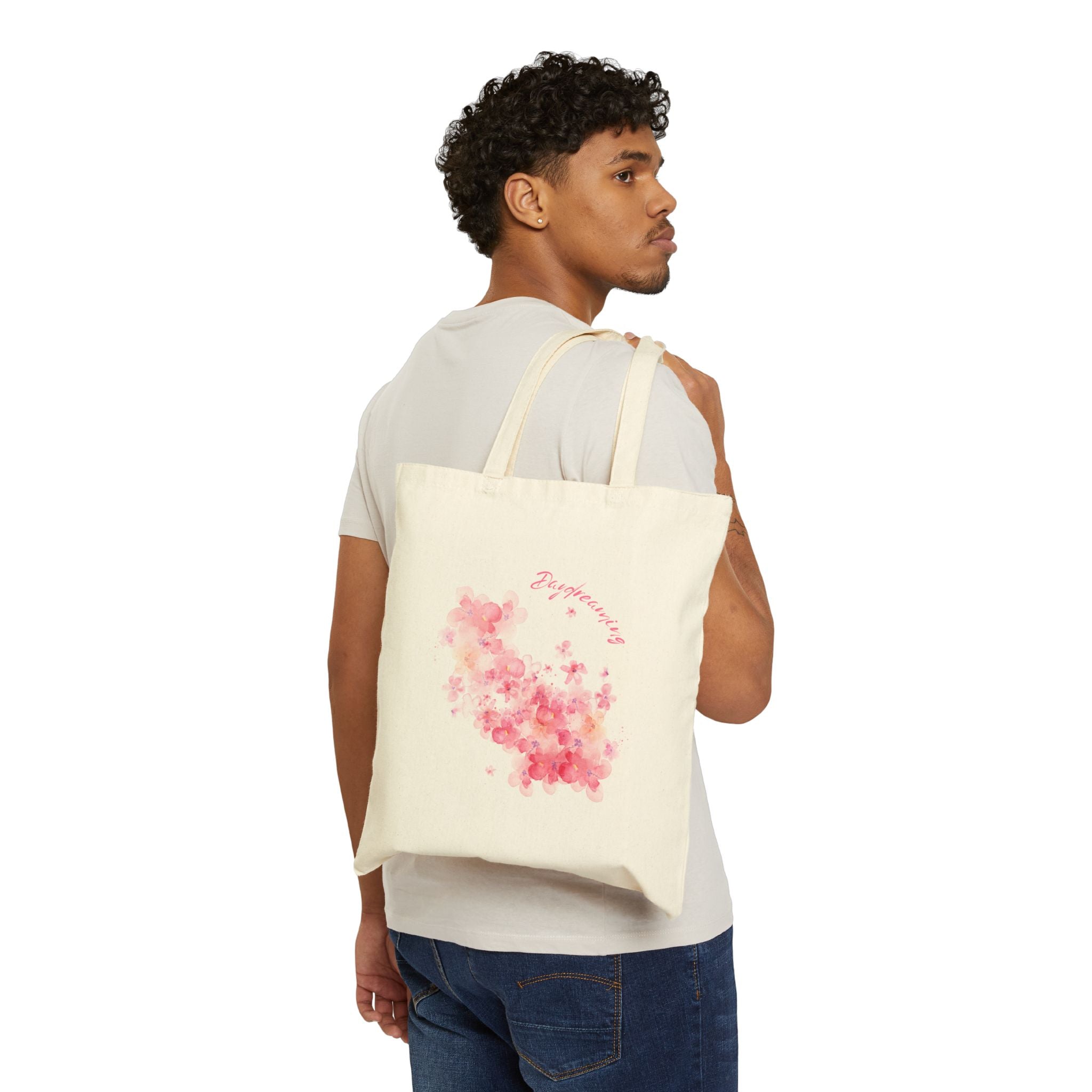 Floral Cotton Tote Bag 