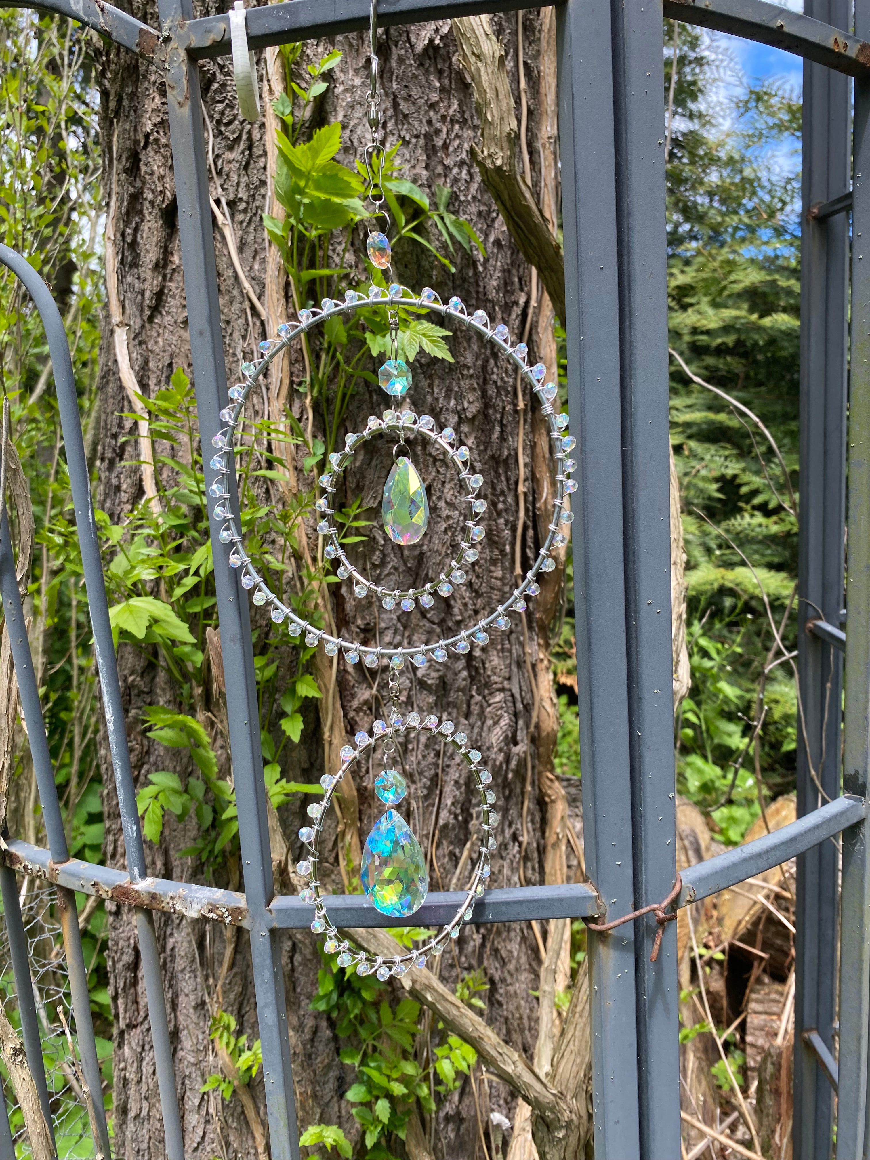 Three Tier Crystal Spinning Suncatchers 