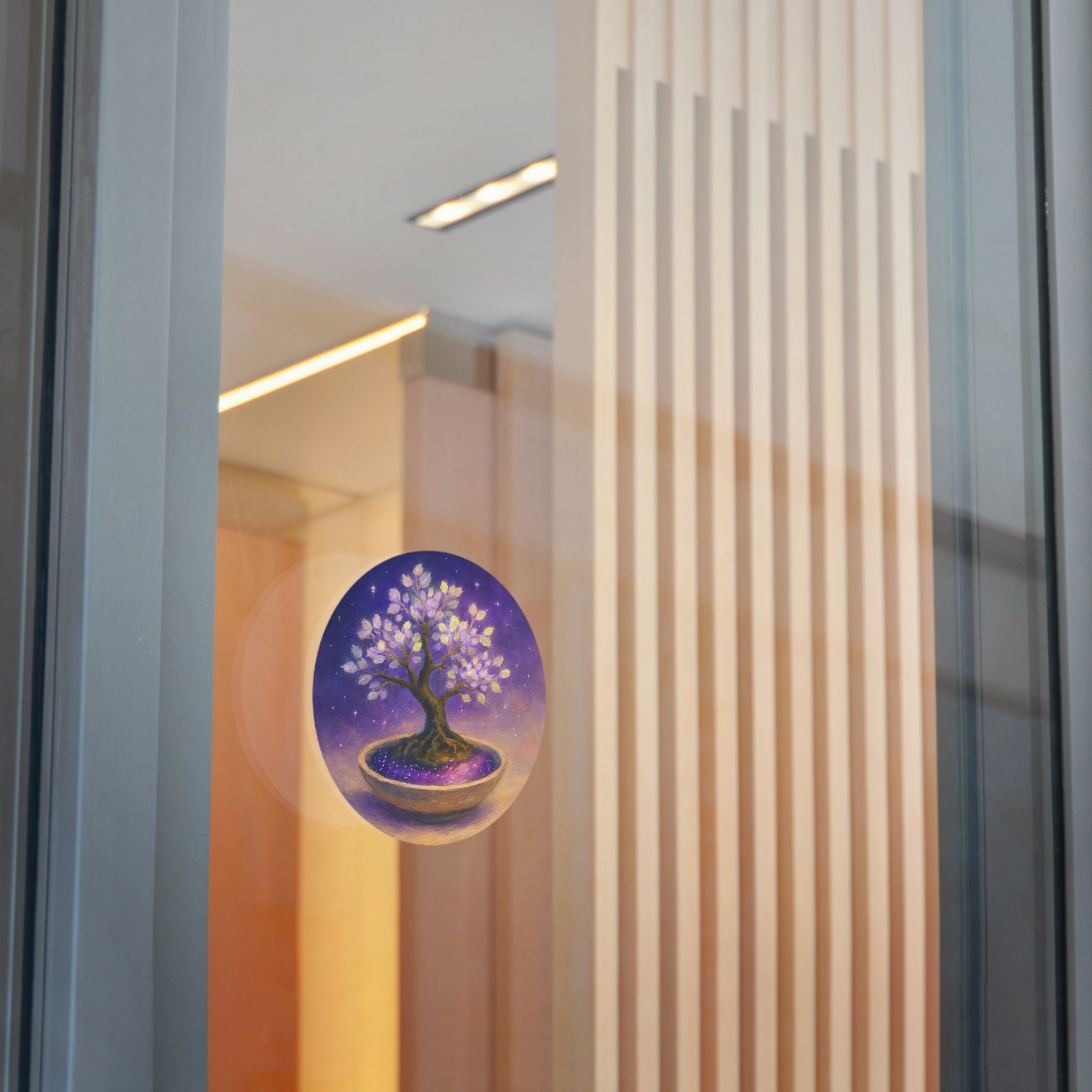 Cosmic Tree, Planted Galaxy, Round Vinyl Stickers 