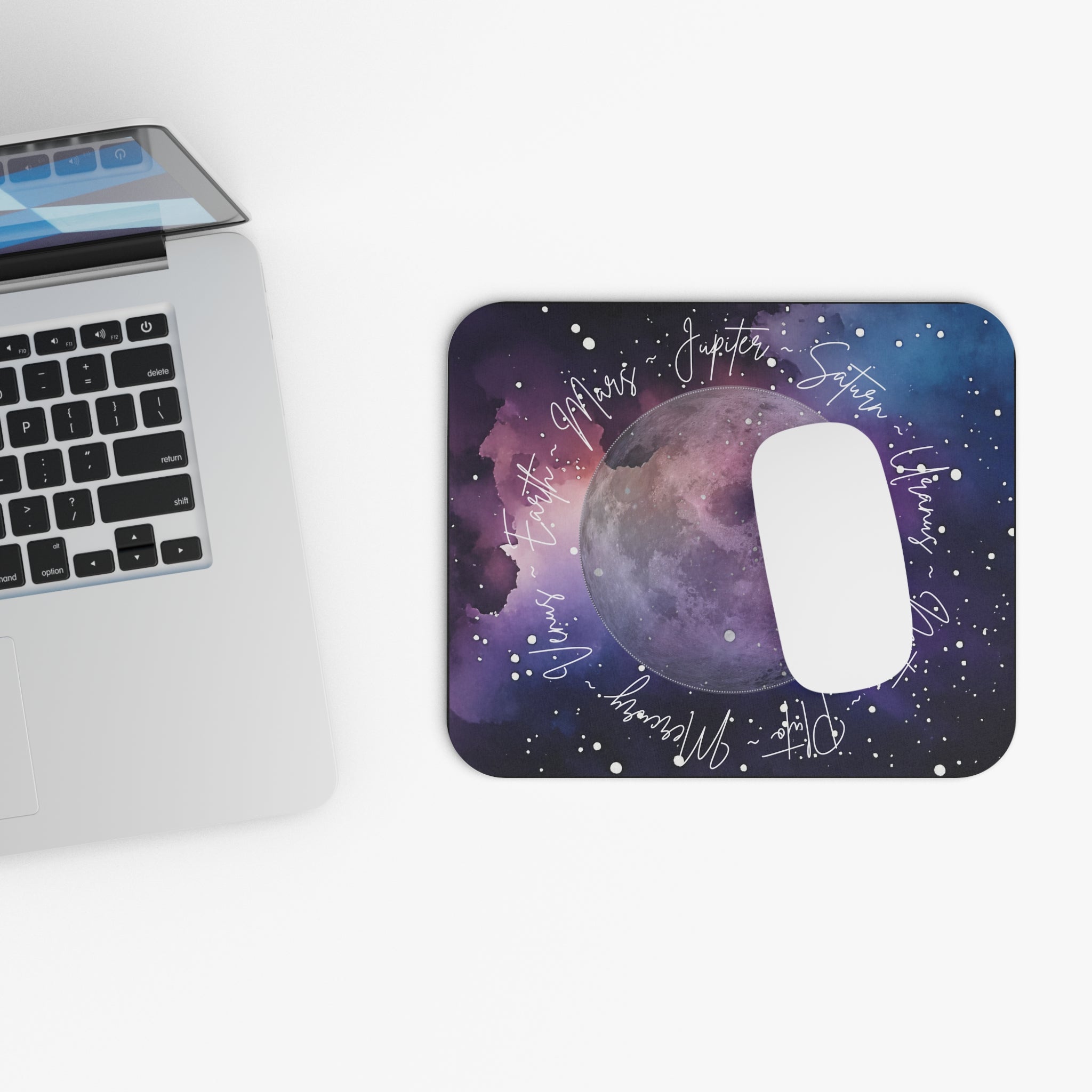 Cosmic Mouse Pad with Celestial Design, Galaxy-themed Office Decor, Accessory 