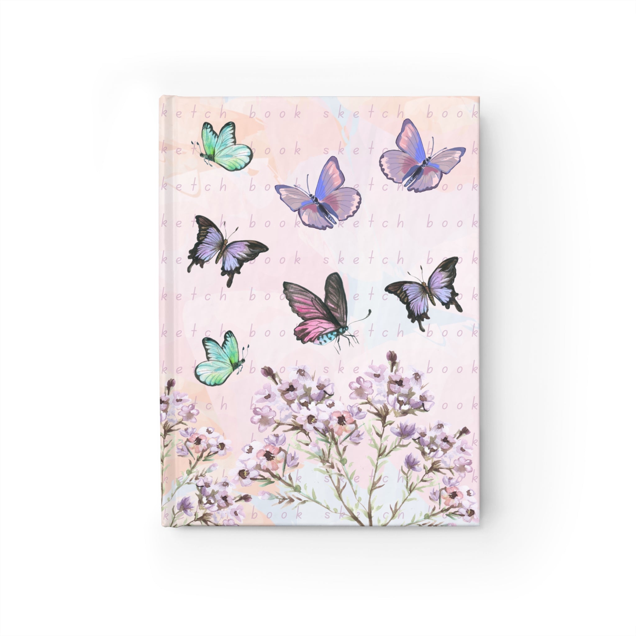 Purple Butterfly Floral Sketchbook 