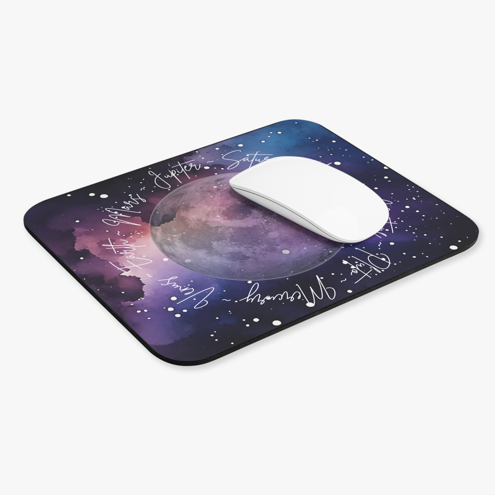 Cosmic Mouse Pad with Celestial Design, Galaxy-themed Office Decor, Accessory 