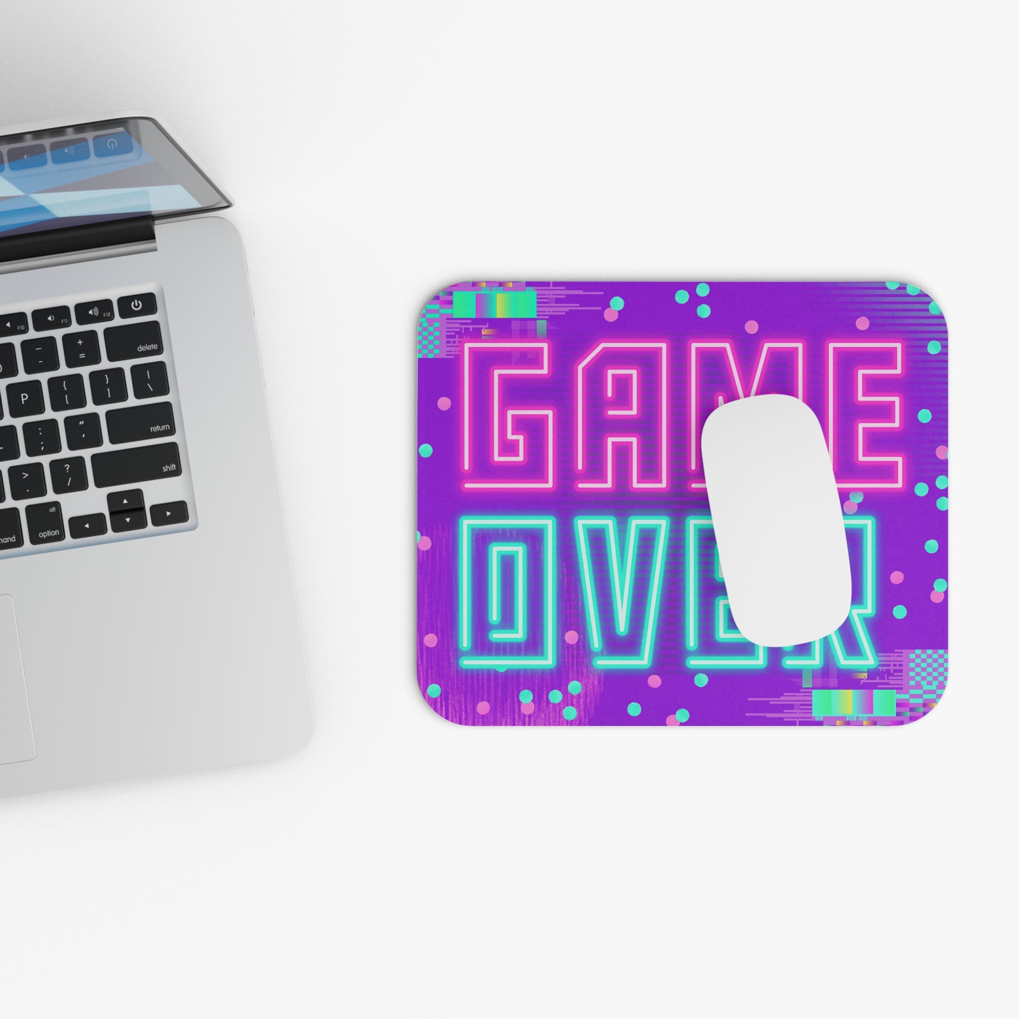 Game Over Neon Mouse Pad 