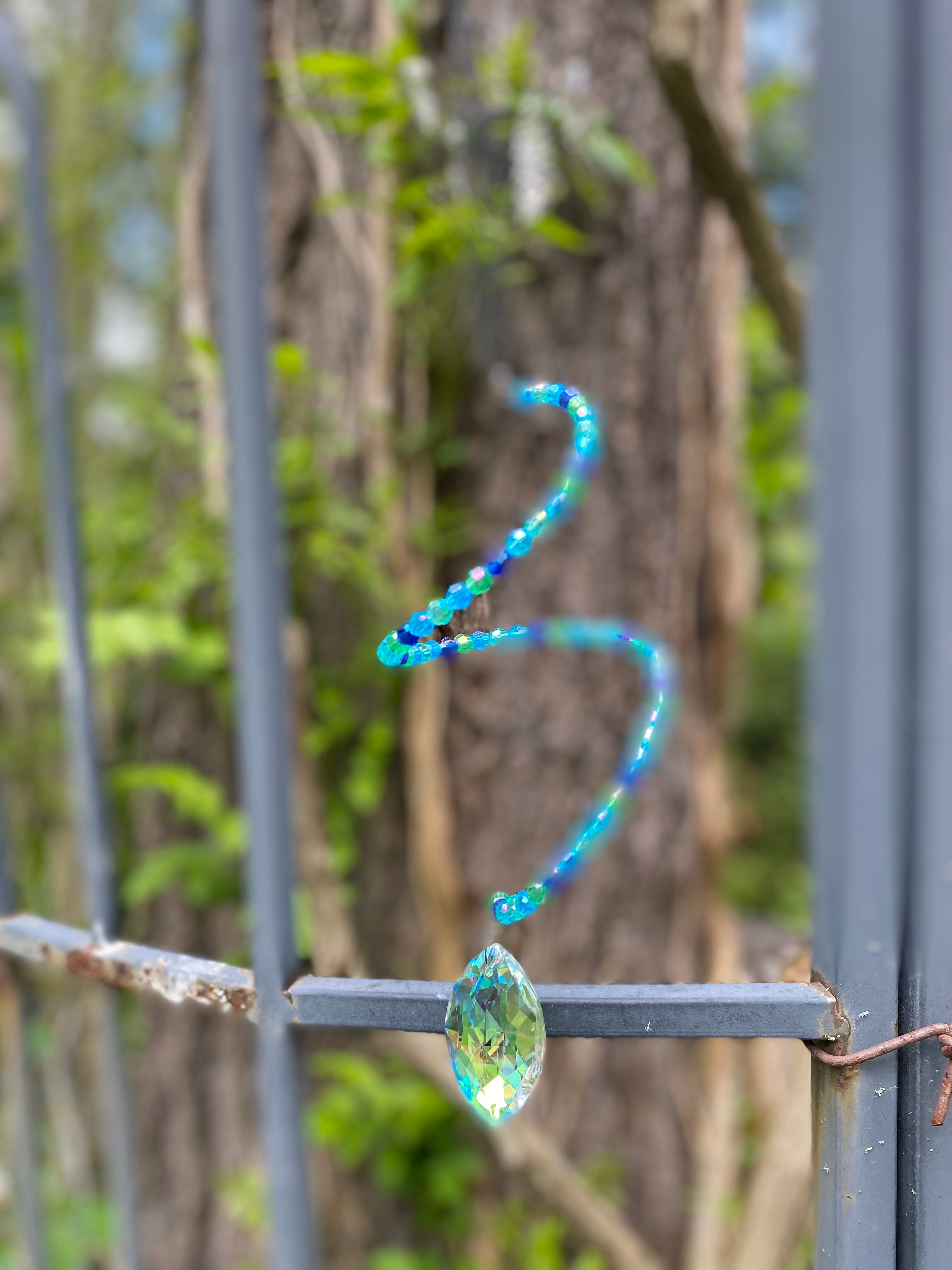 Swirling Suncatcher - Blue Butterfly 