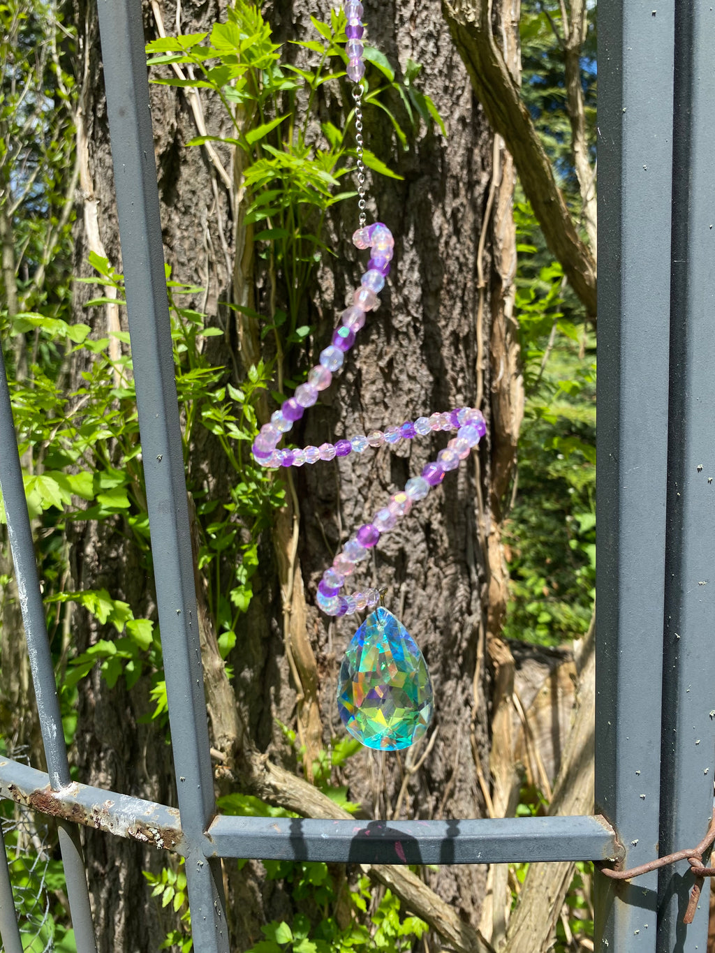 Swirling Suncatcher - Purple and Pink 