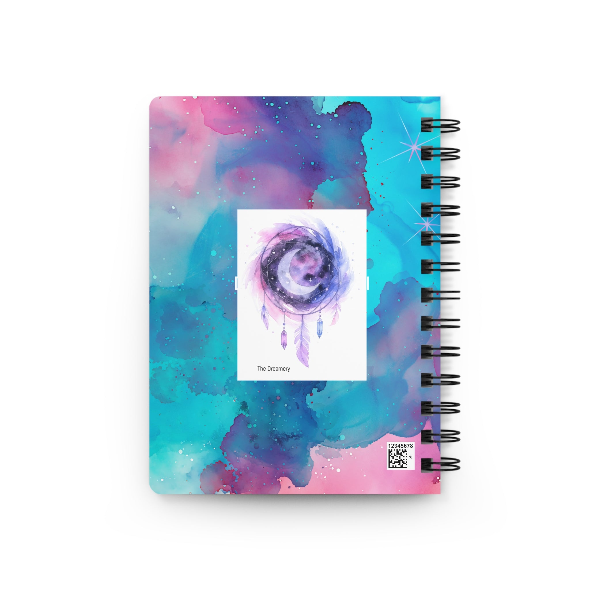 Dream Journal Spiral Notebook — Watercolor Galaxy Dreamcatcher Notebook for Writing & Sleep Tracking 