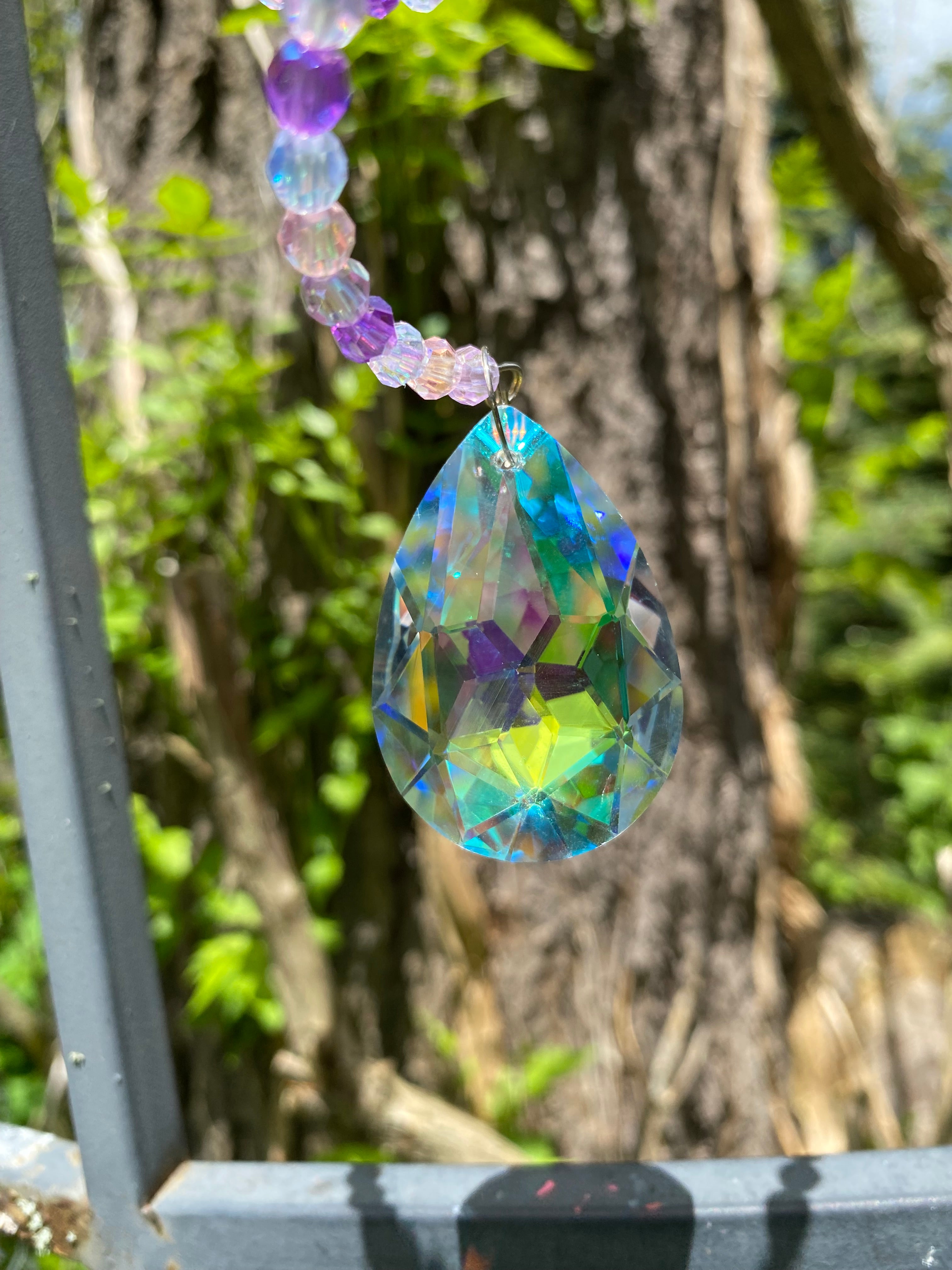 Swirling Suncatcher - Purple and Pink 