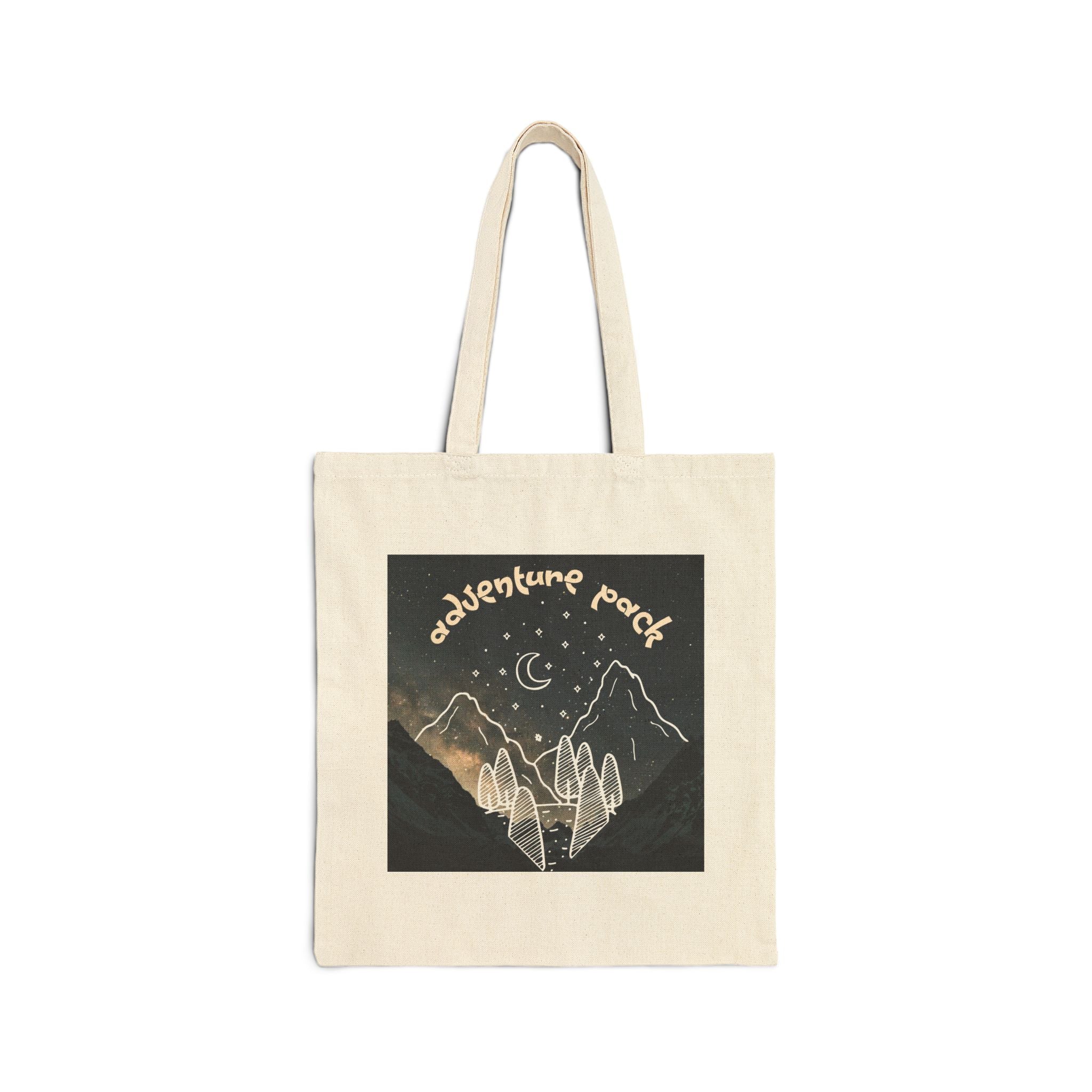 Adventure Pack Cotton Canvas Tote Bag | Eco-Friendly, Nature Lovers and Adventurers 