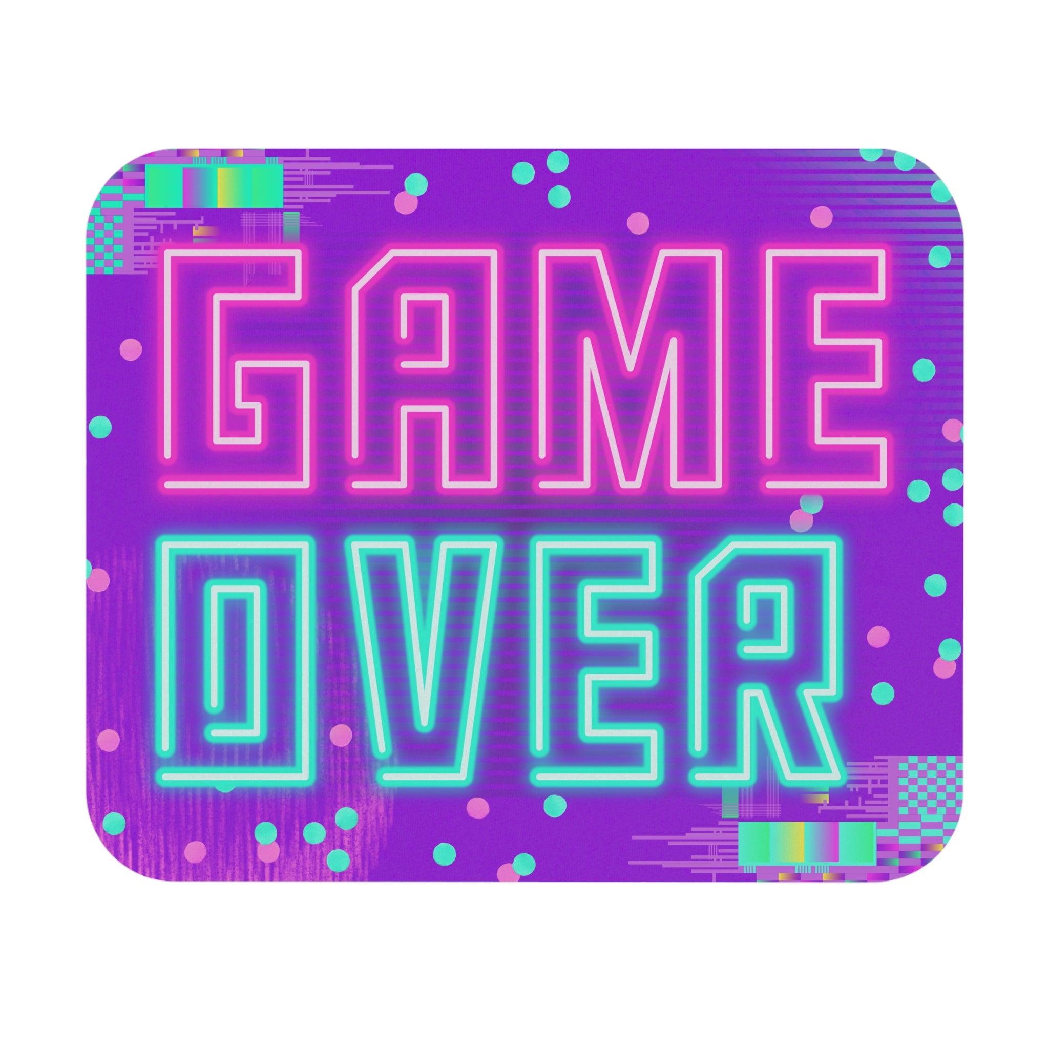 Game Over Neon Mouse Pad 