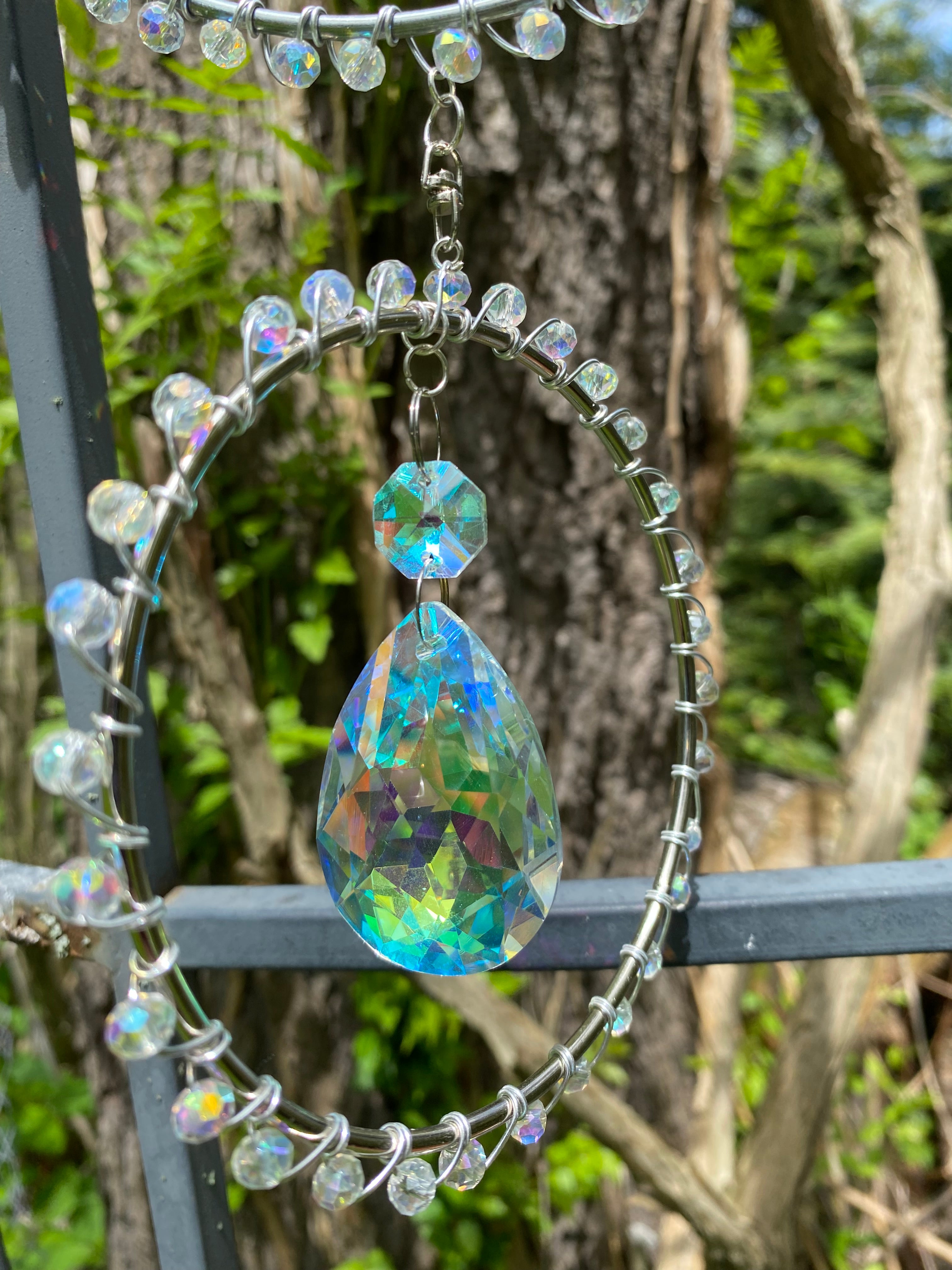 Three Tier Crystal Spinning Suncatchers 
