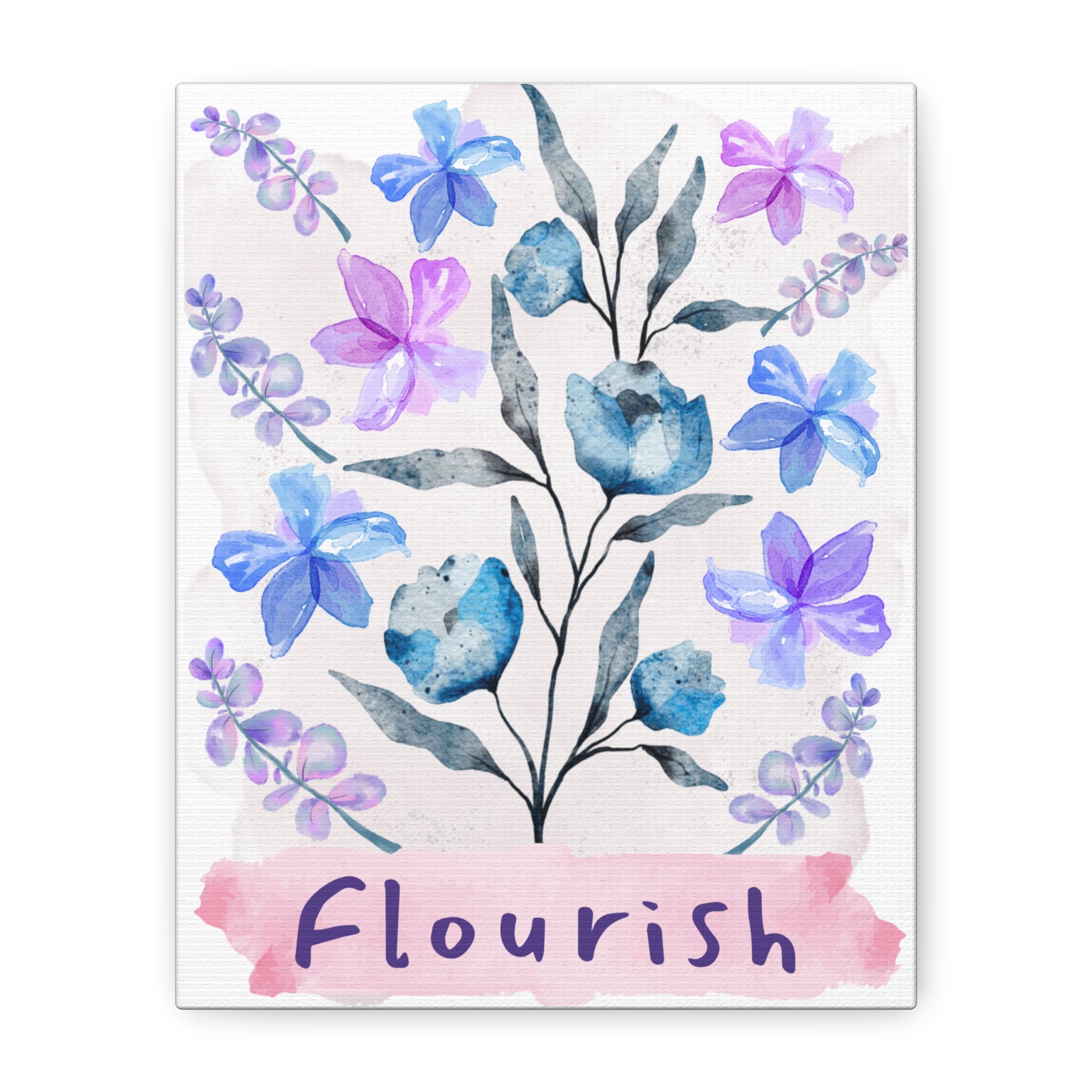 Flourish Watercolor Floral Canvas 