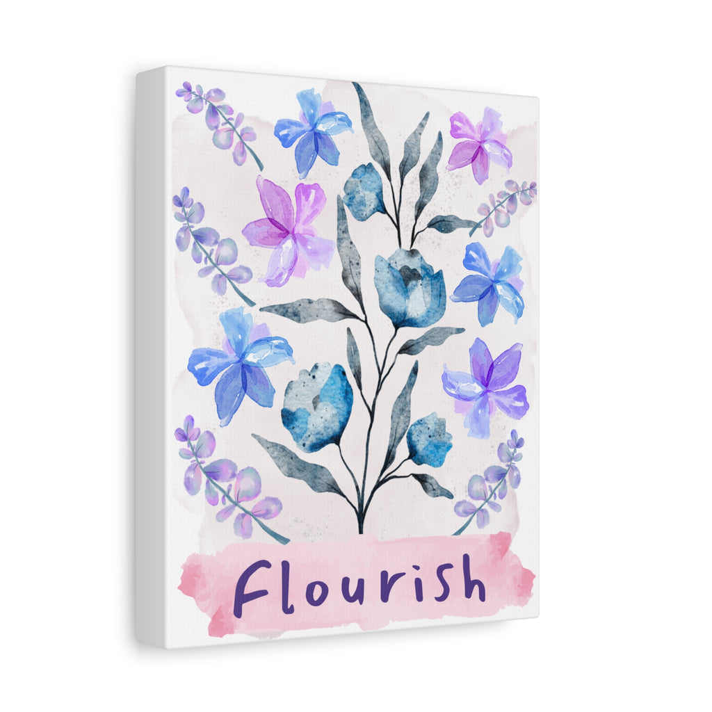 Flourish Watercolor Floral Canvas 