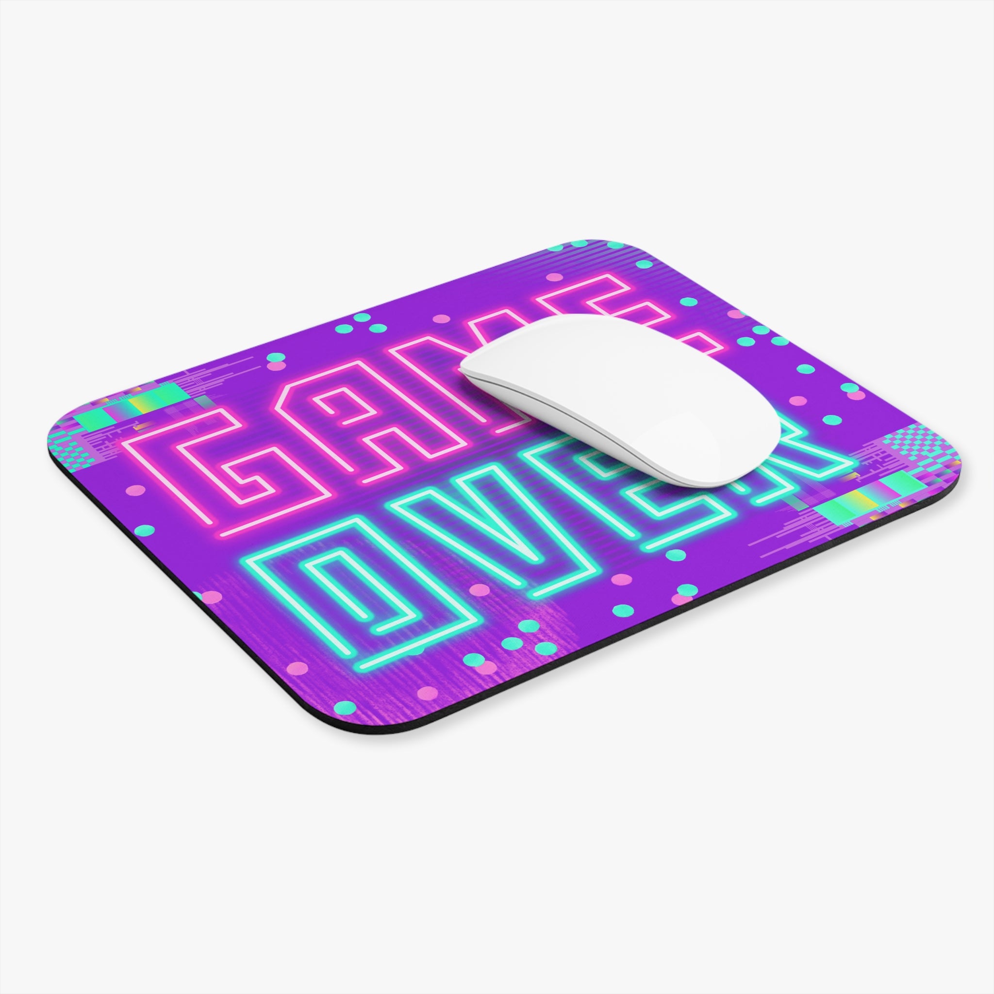 Game Over Neon Mouse Pad 