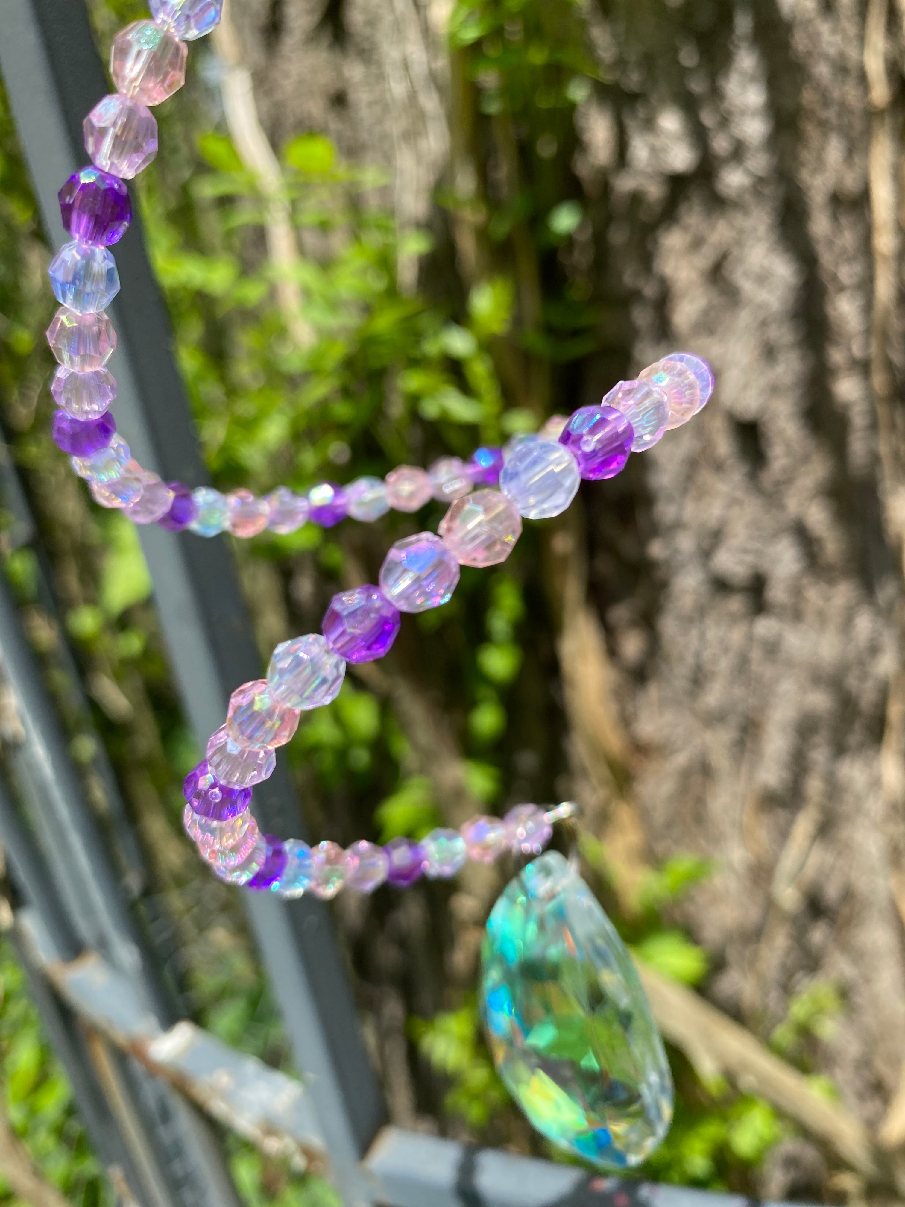 Swirling Suncatcher - Purple and Pink 