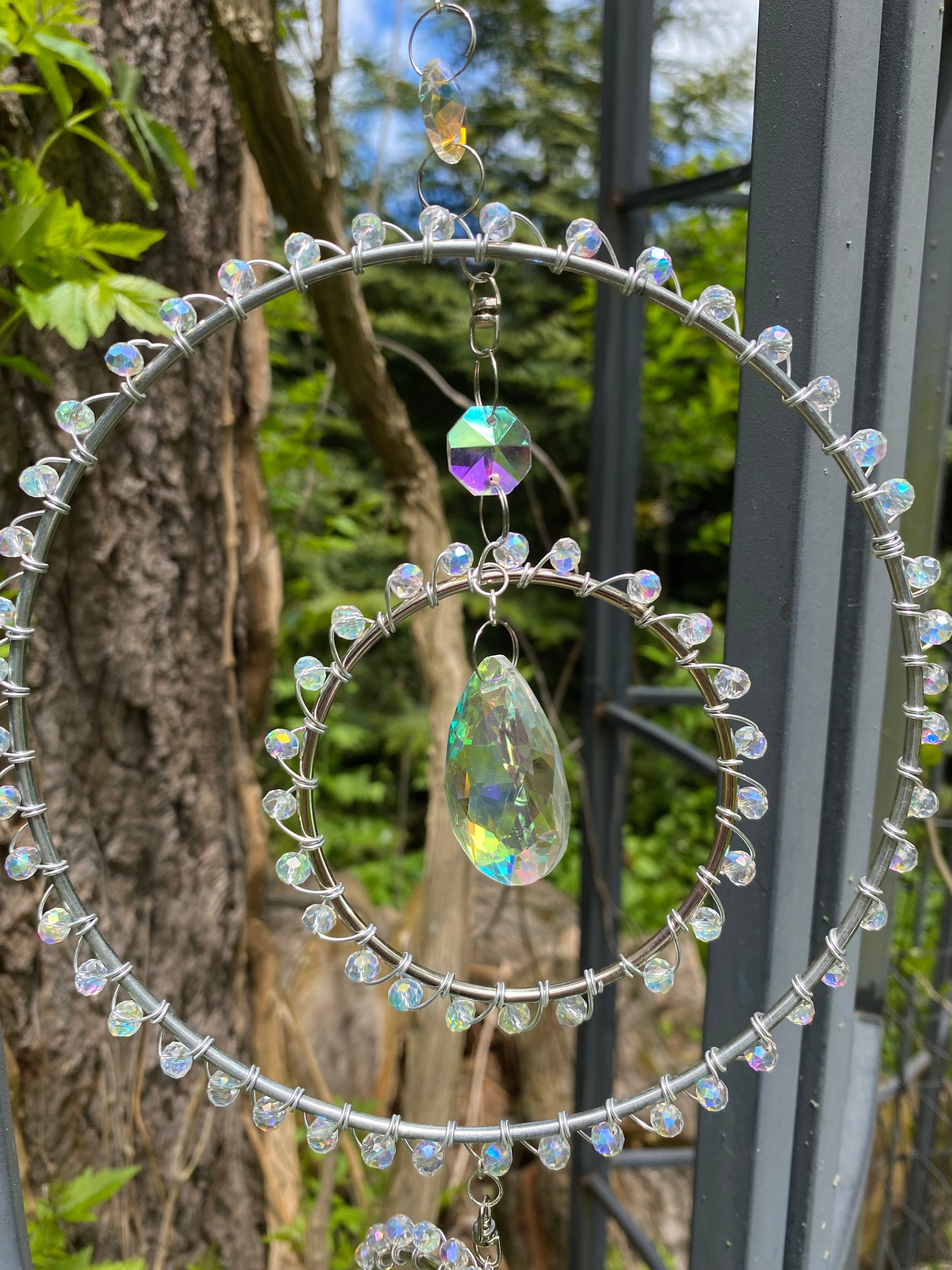 Three Tier Crystal Spinning Suncatchers 