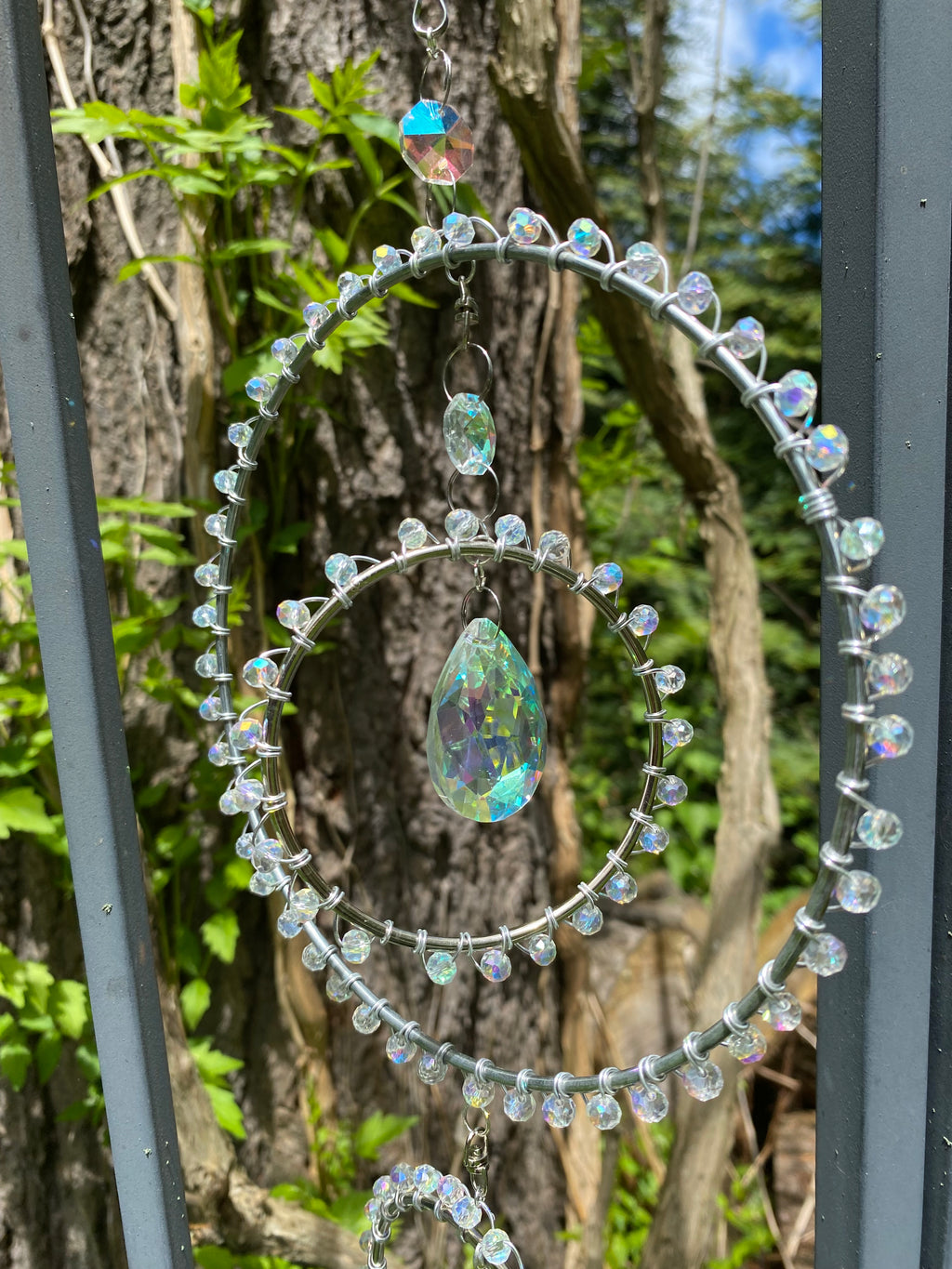 Three Tier Crystal Spinning Suncatchers 