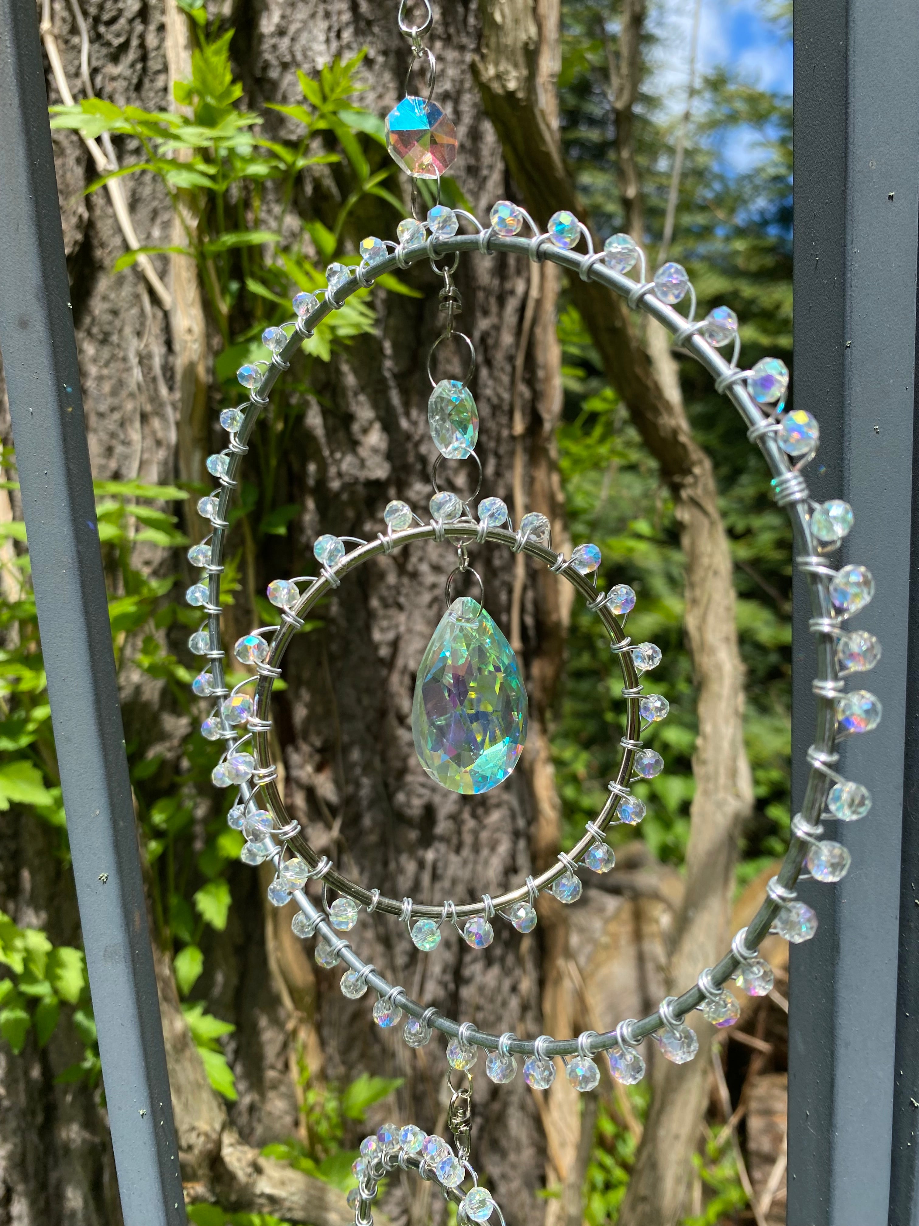 Three Tier Crystal Spinning Suncatchers 