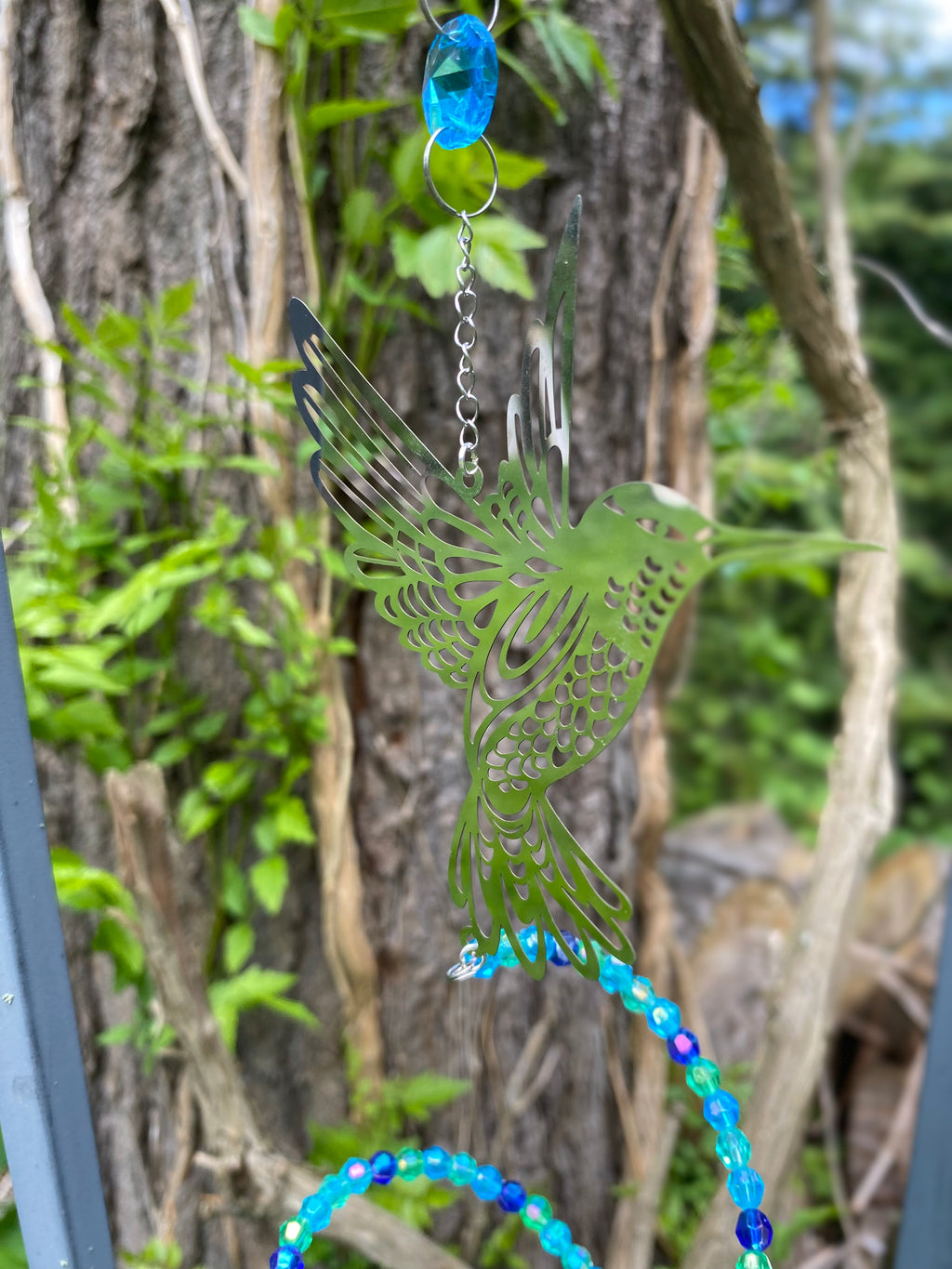 Swirling Suncatcher - Blue Butterfly 