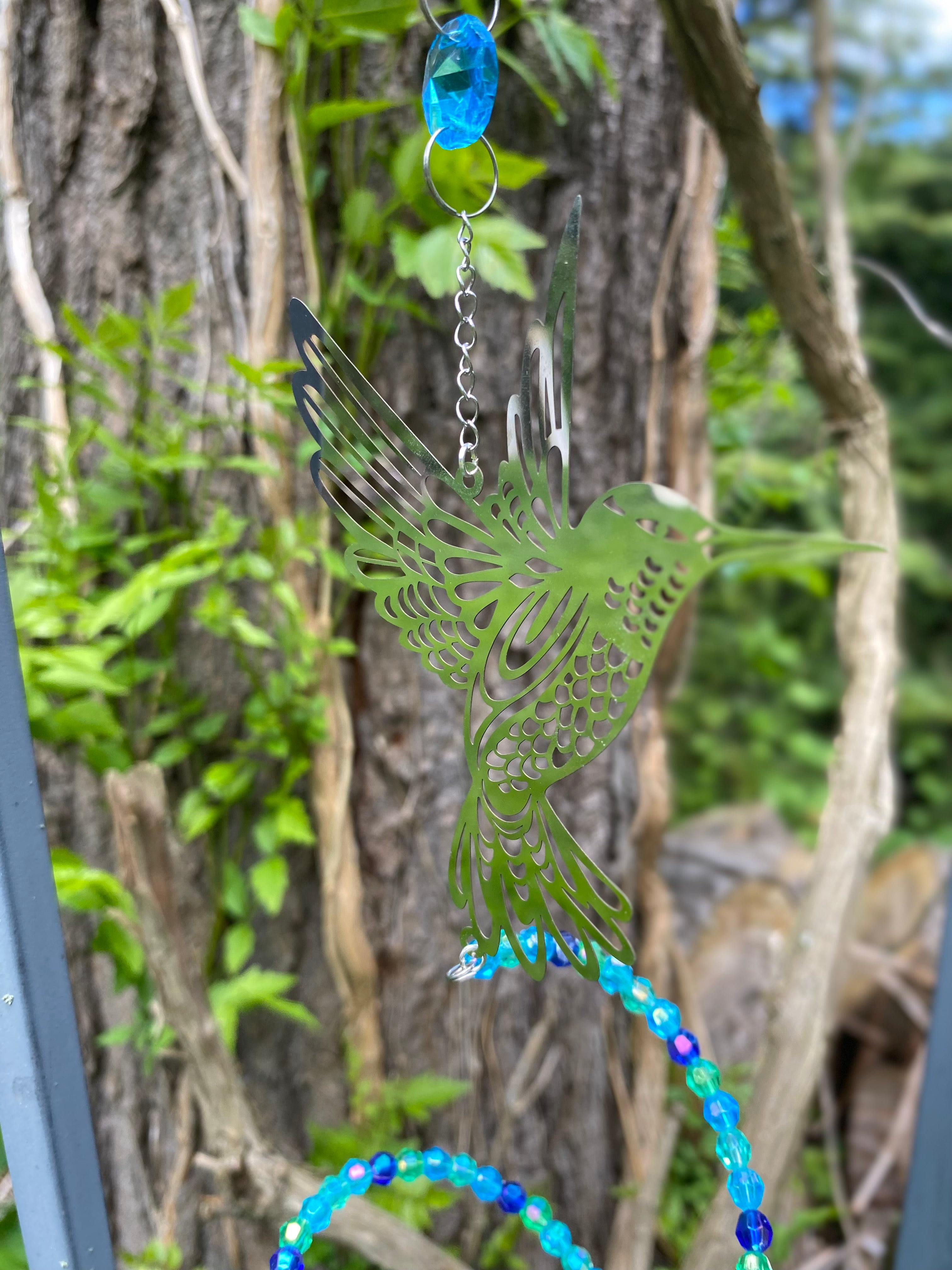 Swirling Suncatcher - Blue Butterfly 