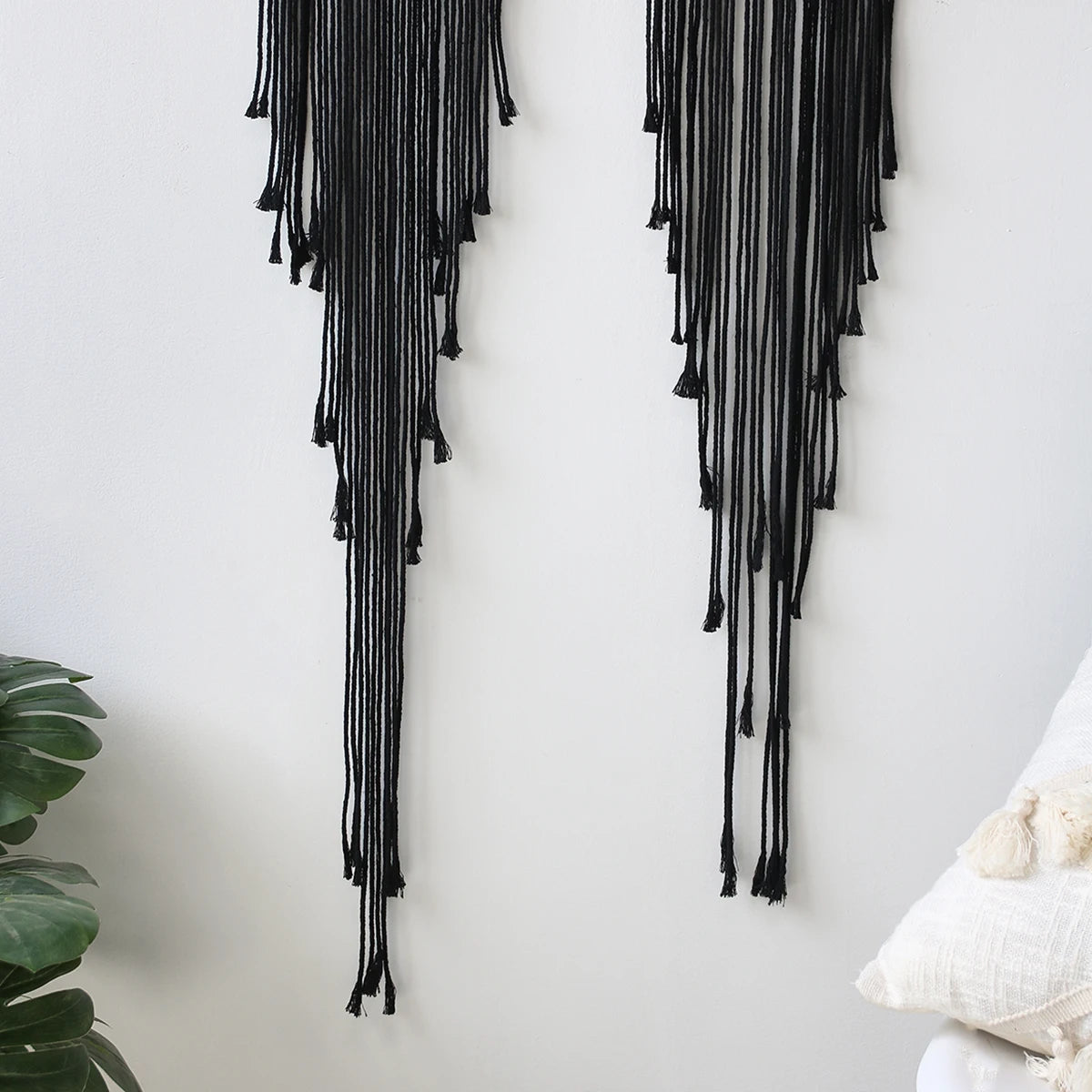3 pcs Black Moon Dream Catcher, Macrame With Crystal, Home Decor 