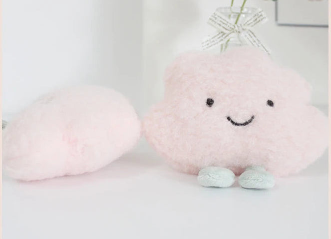 Cute Smiling Cloud Pin Brooch Plush Brooch for Bags, Clothes, Accessories 