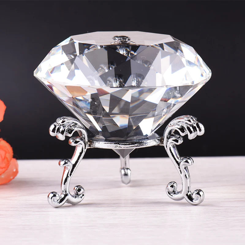 Luxurious Clear Crystal Diamond Home Decoration Colorful Decor Glass 
