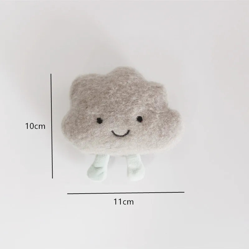 Cute Smiling Cloud Pin Brooch Plush Brooch for Bags, Clothes, Accessories 