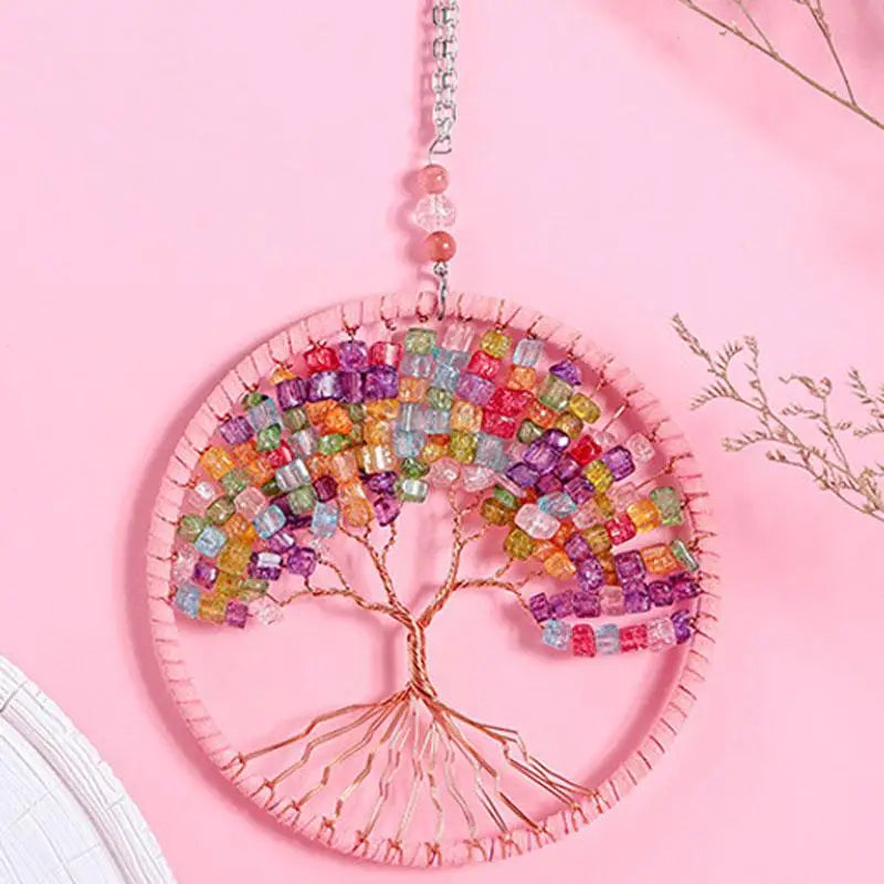 Beaded Wall Dreamcatcher Tree of Life Suncatcher hanging Pendant 