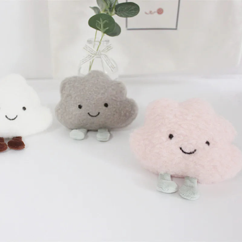 Cute Smiling Cloud Pin Brooch Plush Brooch for Bags, Clothes, Accessories 