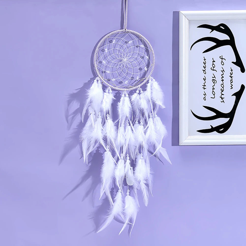White Angelic Dream Catcher, Home Decor, Hanging Bedroom 