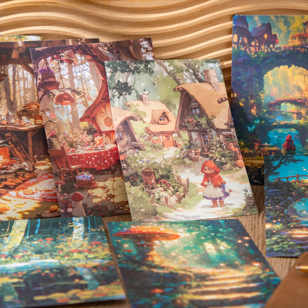 10 Sheets Dreamy Fairy Tale Stickers Theme, Fit for DIY, Scrapbook, Phone Case, Notebook & More Decorations 