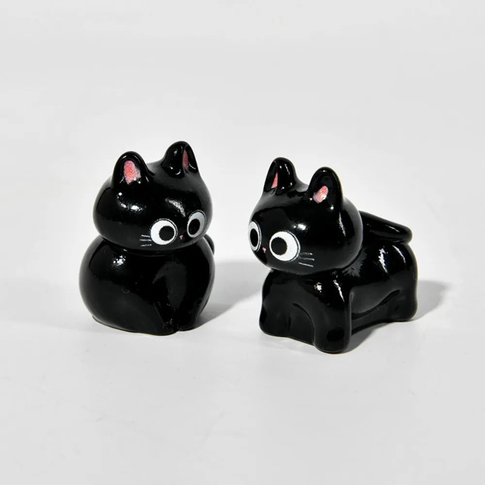 Cute Black Cats Figurine, Desktop Room Decoration 