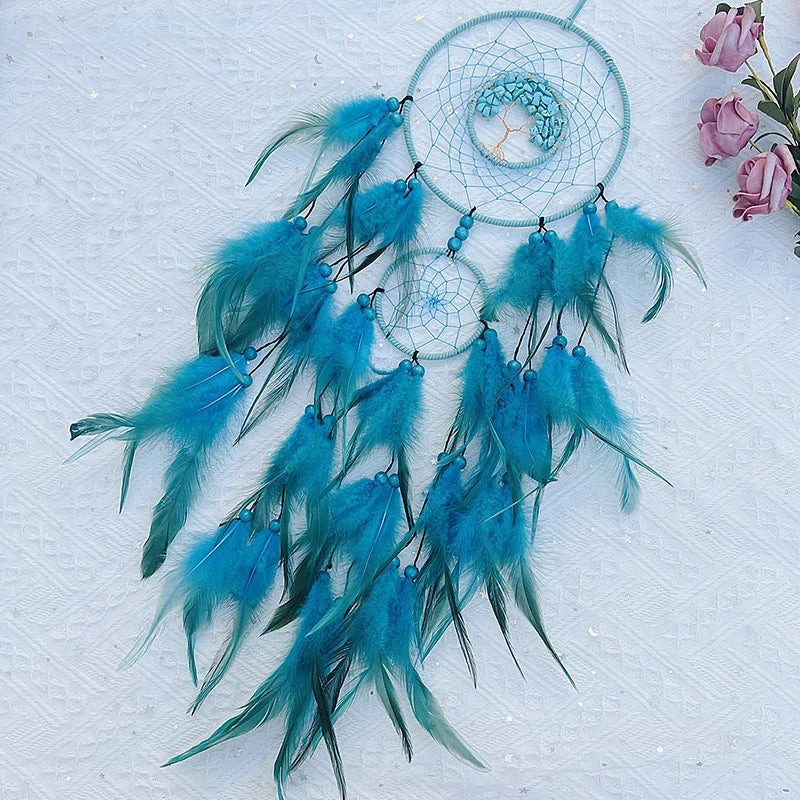 Tree of Life Feathered Dream Catcher 