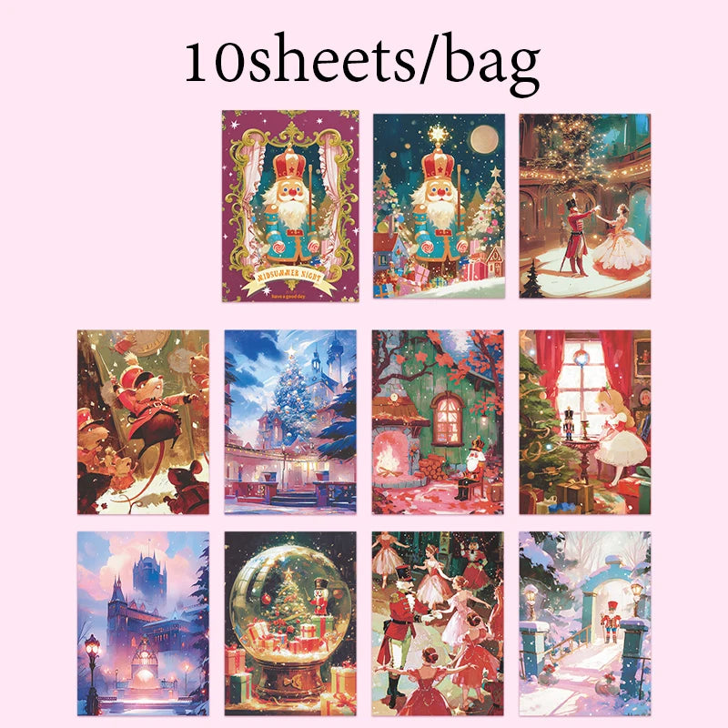 10 Sheets Dreamy Fairy Tale Stickers Theme, Fit for DIY, Scrapbook, Phone Case, Notebook & More Decorations 