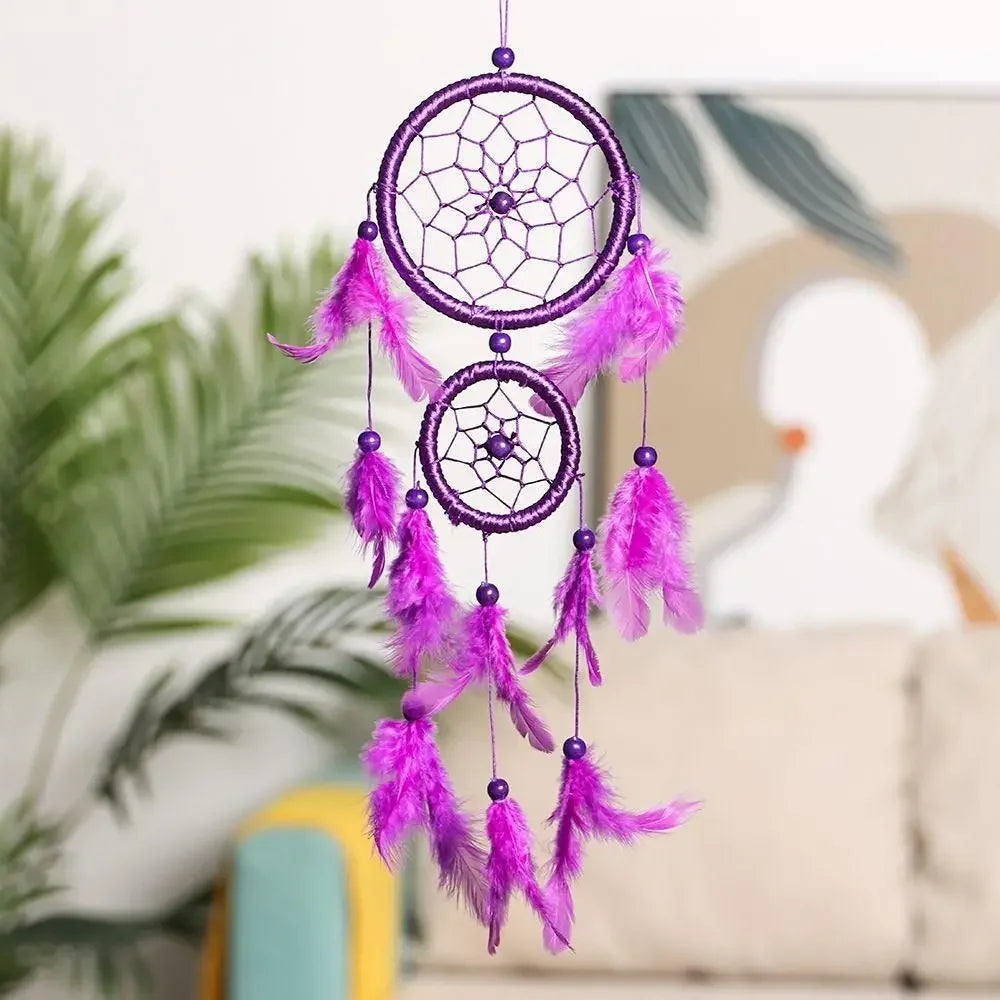 1 pc Dream Classic Small Catcher Room Decor Feather Dreamcatcher Wind Chimes 
