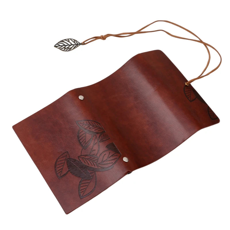 Leather Leaf Notebook, Diary, Notepad 4x6 inches 