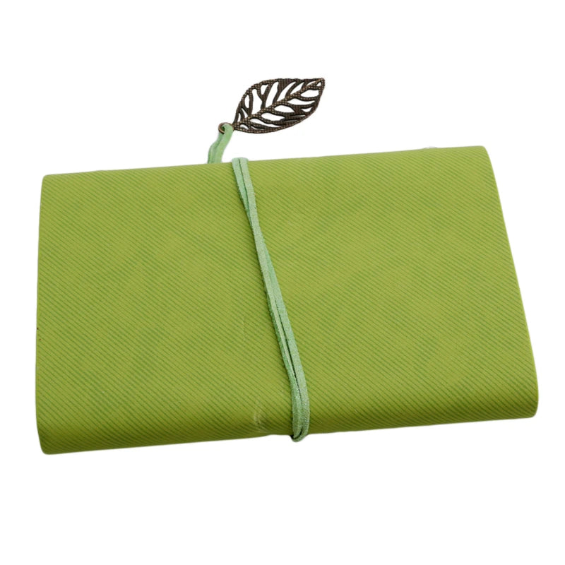 Leather Leaf Notebook, Diary, Notepad 4x6 inches 