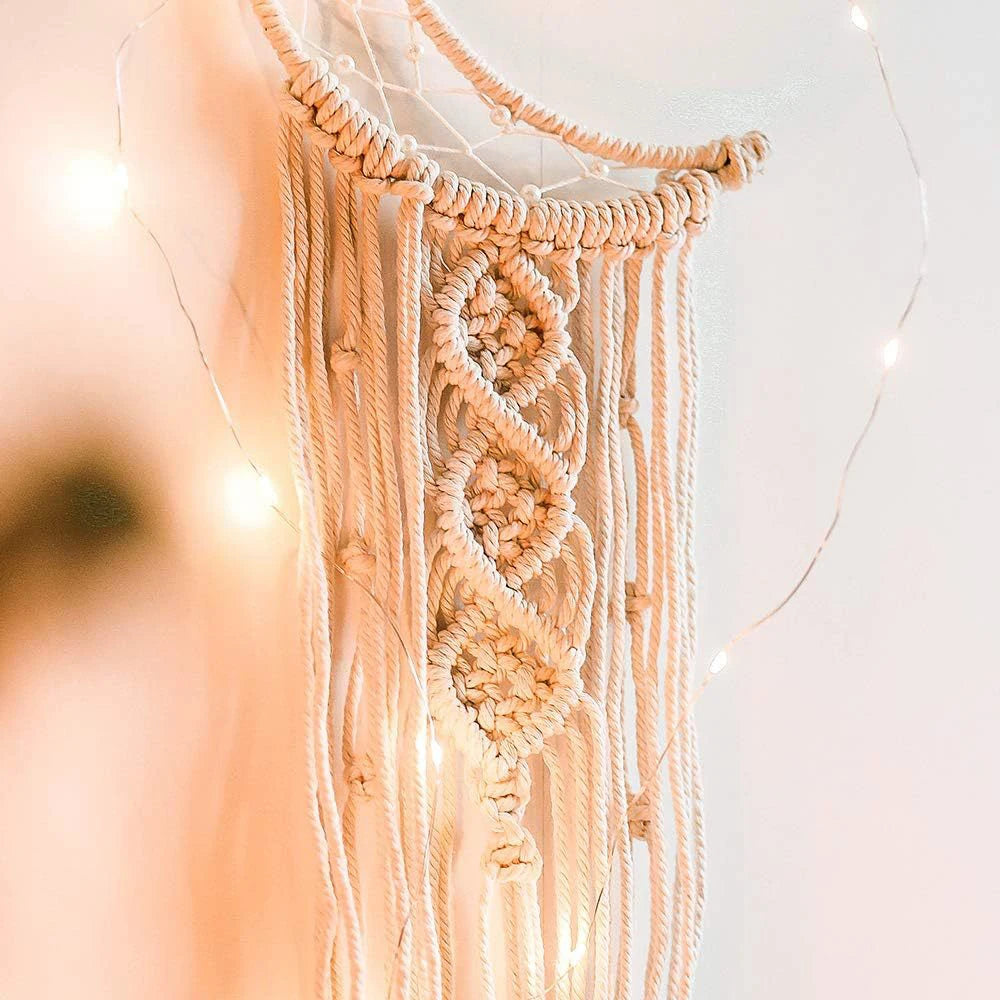 Woven Tapestry Moon Dream Catcher, Braided Decorative Hanging Decor 