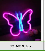 LED Butterfly Neon Sign with USB/Battery for Bedroom Game Room Wall Decor Lighting 