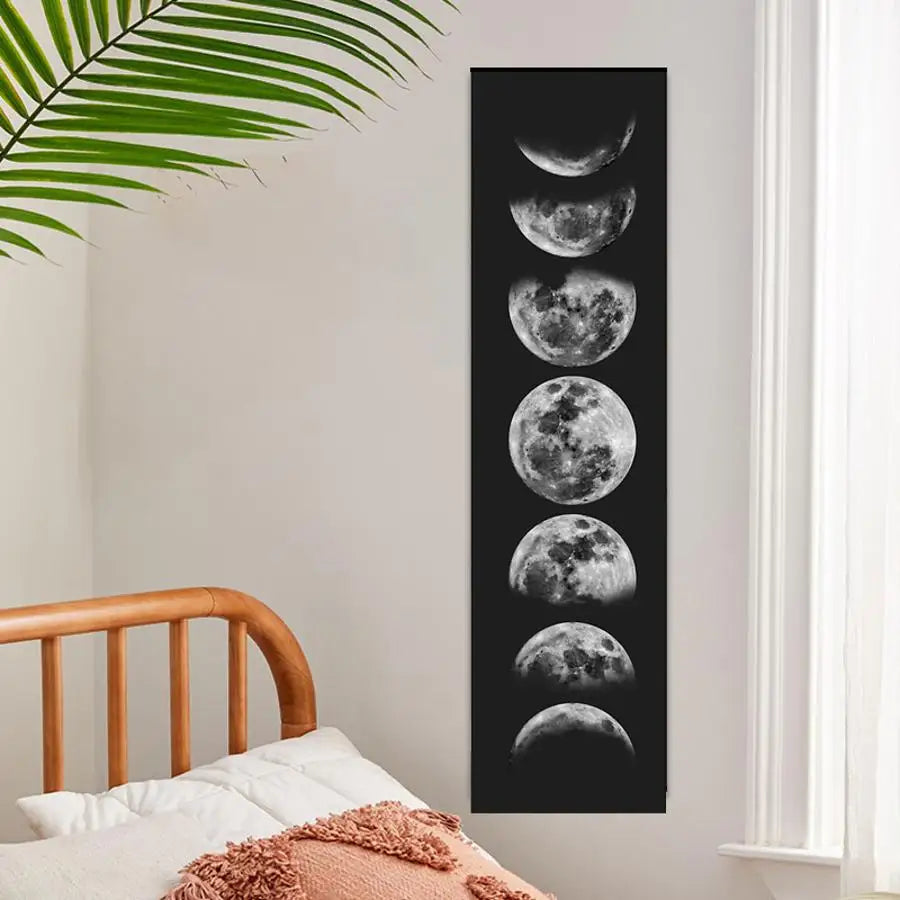 Moon Phase Banner, Art Tapestries, Room Decoration 