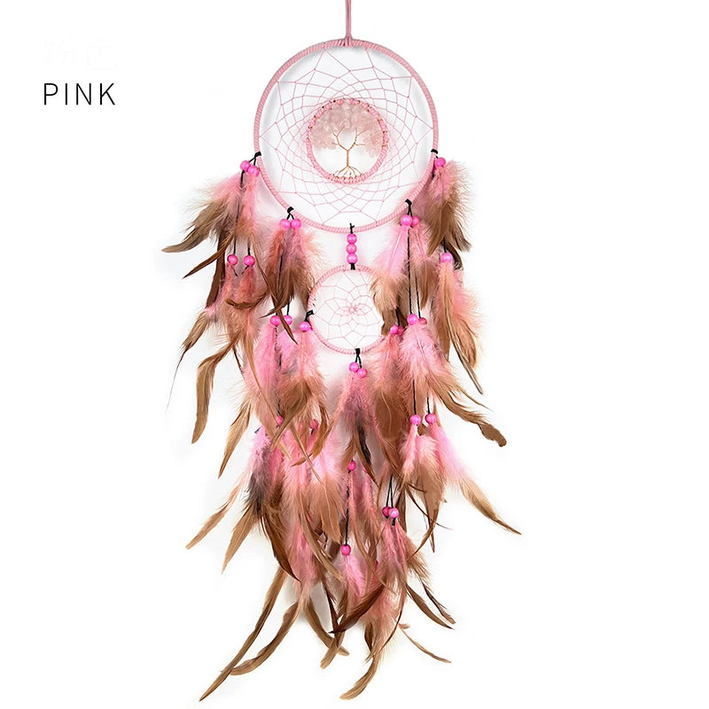 Tree of Life Feathered Dream Catcher 