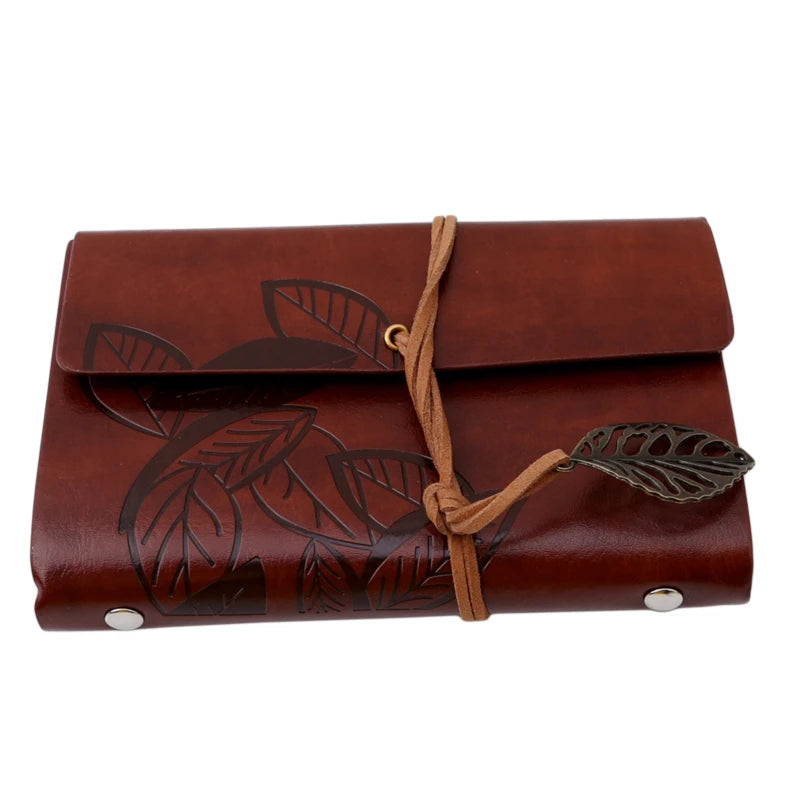 Leather Leaf Notebook, Diary, Notepad 4x6 inches 