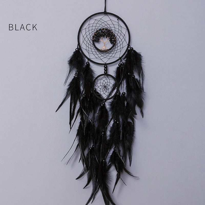 Tree of Life Feathered Dream Catcher 