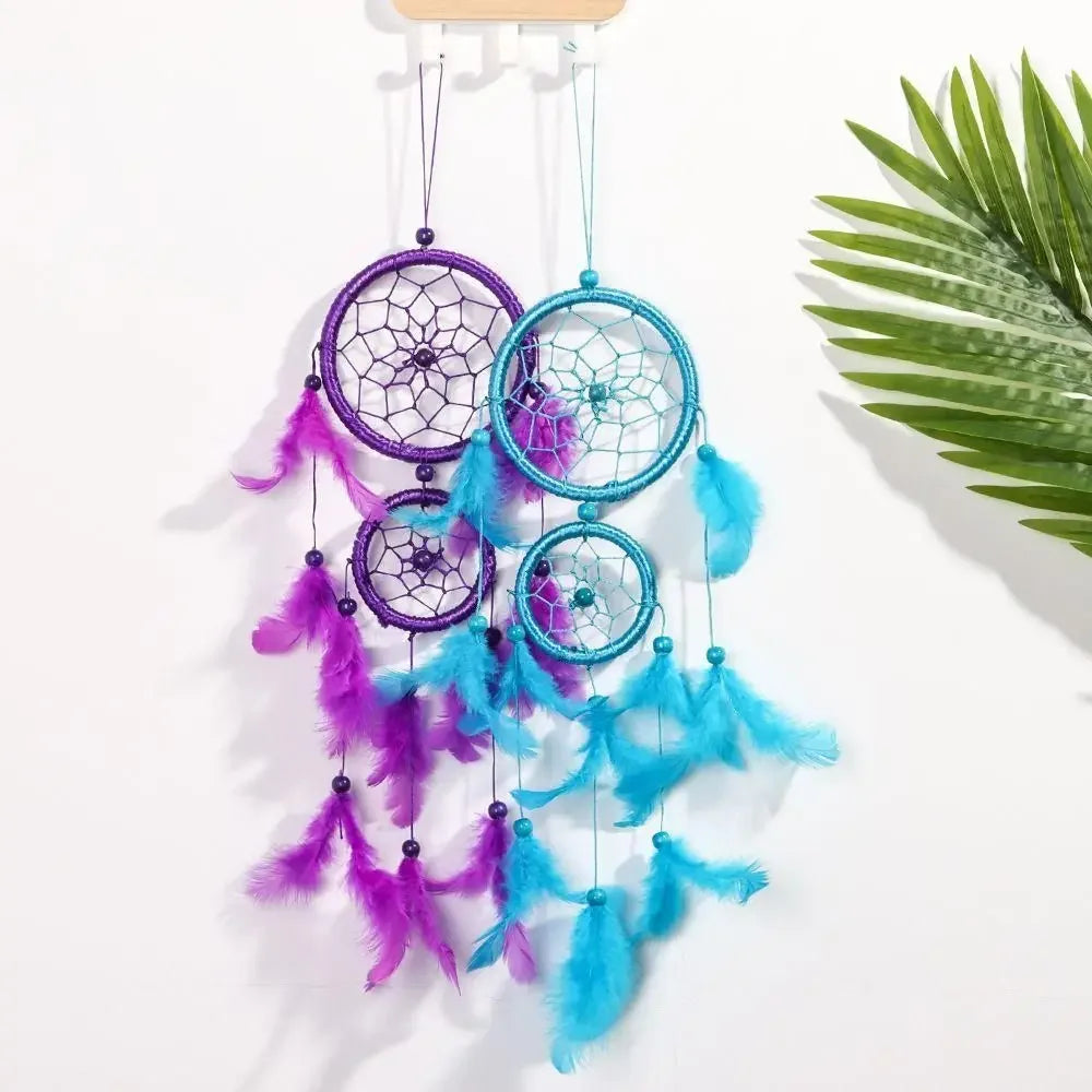 1 pc Dream Classic Small Catcher Room Decor Feather Dreamcatcher Wind Chimes 