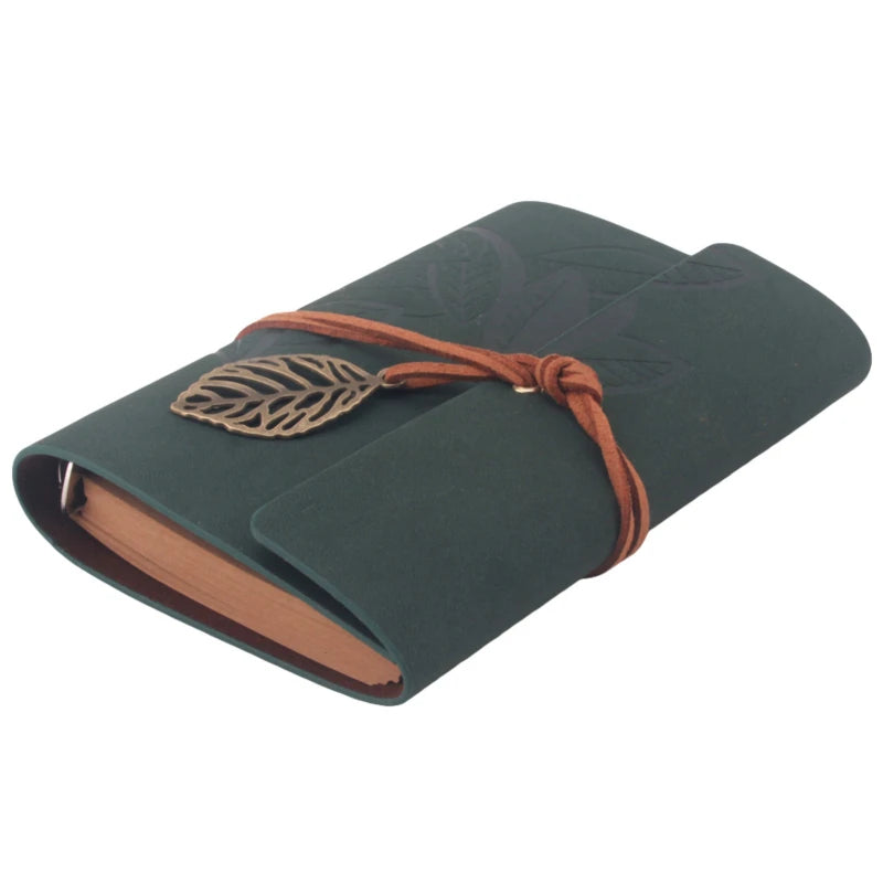 Leather Leaf Notebook, Diary, Notepad 4x6 inches 