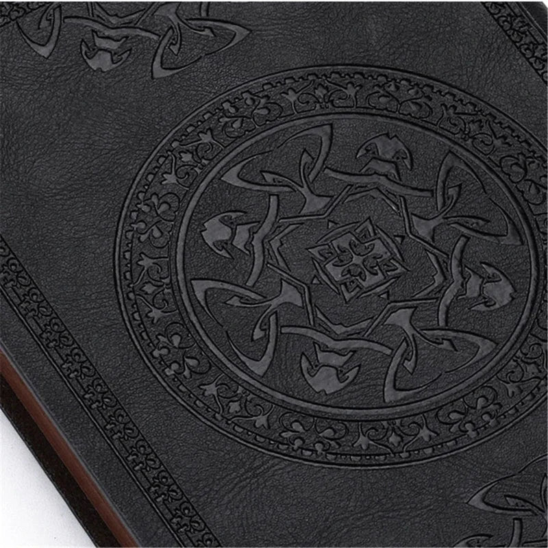 Portable Vintage Leather Notebook Diary Journal Pocket Size 140 Sheets 
