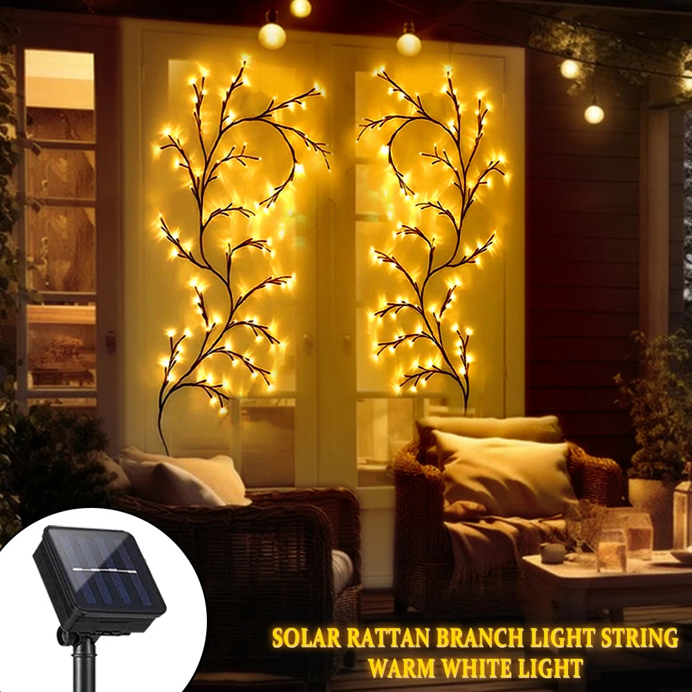 1PCS 96LED Tree Branch Light, USB Powered or Solar Powered, Home Decoration, Vine Lights 