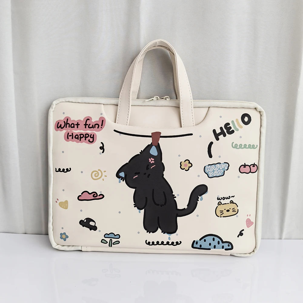 Cartoon Cute Cat Laptop Bag Macbook Notebook Case 